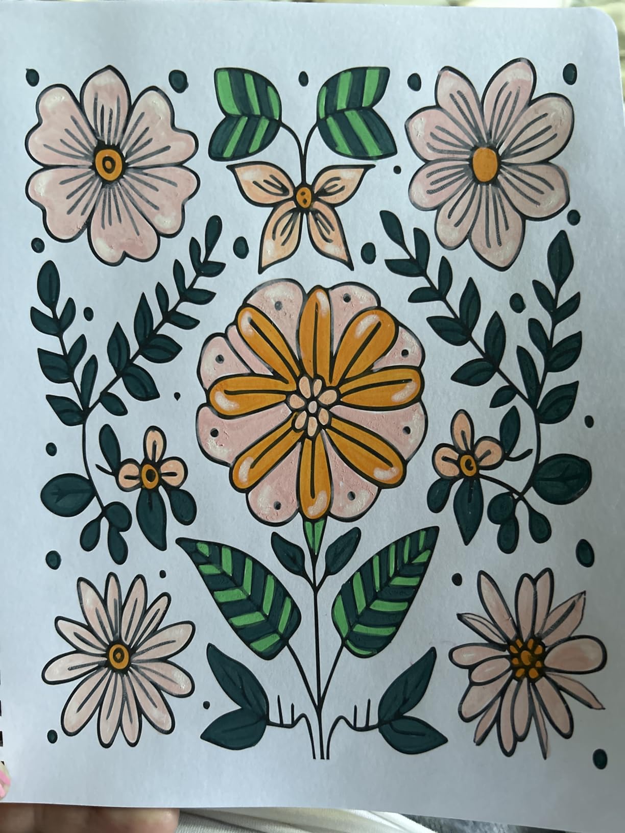 Beautiful Coloring Book Set of 2 for Adult Relaxation with Floral Designs customer photo 1