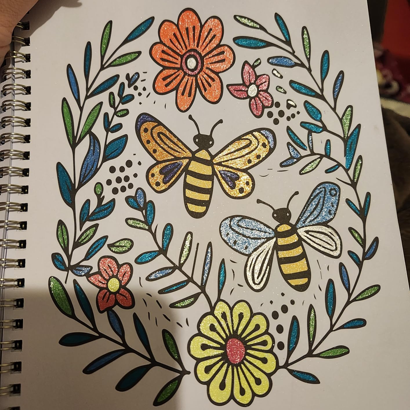 Beautiful Coloring Book Set of 2 for Adult Relaxation with Floral Designs customer photo 2