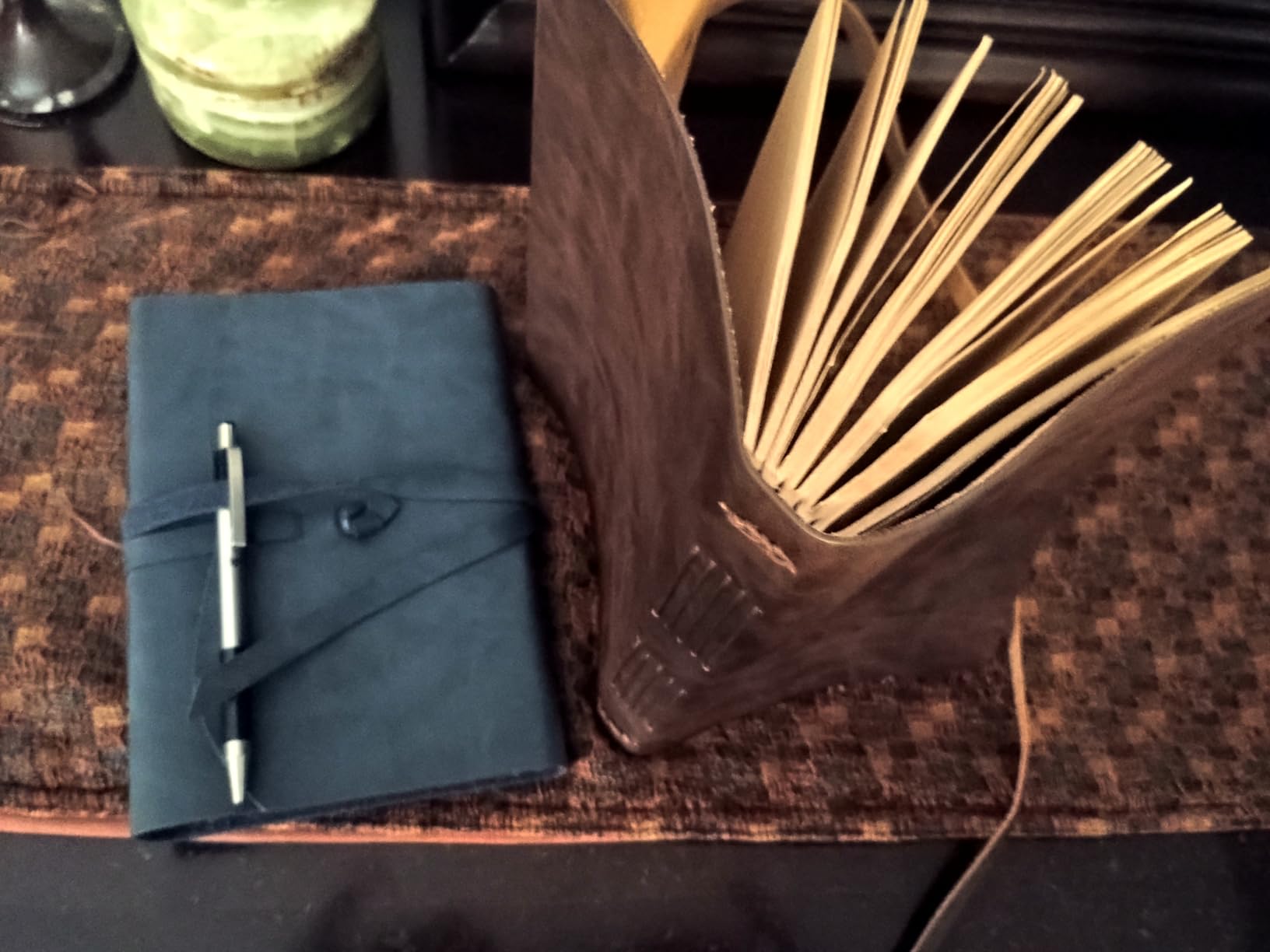 RILIHO Leather Journal Notepad, Small Notebook 4.8x6.5 Inches, Mini Journal, Retro Premium Planner, Lined Diary Vintage Style, Ideal for Women and Men, Artists, Travelers, Grey customer photo 2