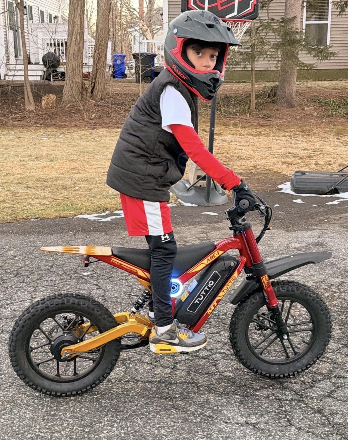 Tuttio ARC-I 36V Electric Dirt Bike for Kids 5-8, 750W Electric Motorcycle for Kids, 20MPH, Up to 25 Miles, 5-Speed Modes Mini Dirt Bike, 16