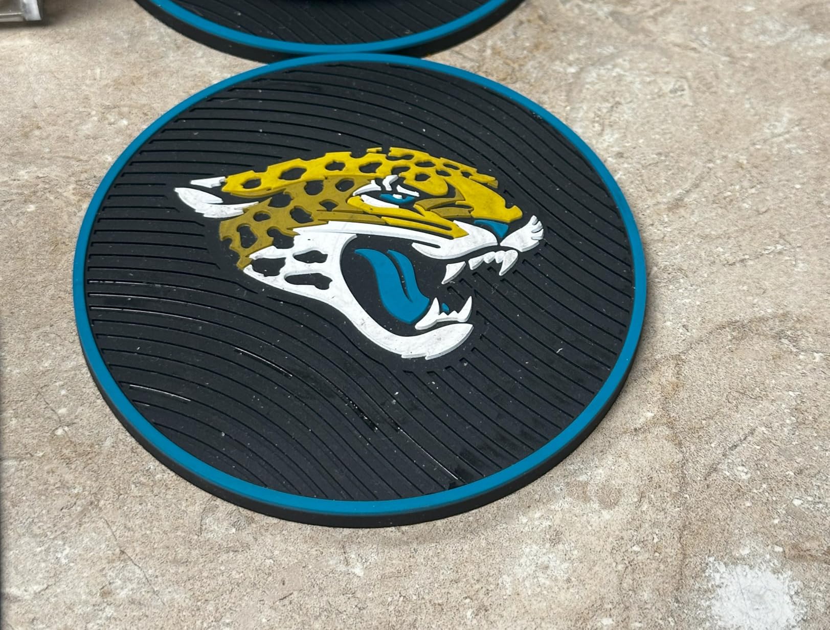 Rico Industries NFL Football Jacksonville Jaguars Classic Favorites: PVC Coaster Set (4-Pack) customer photo 1