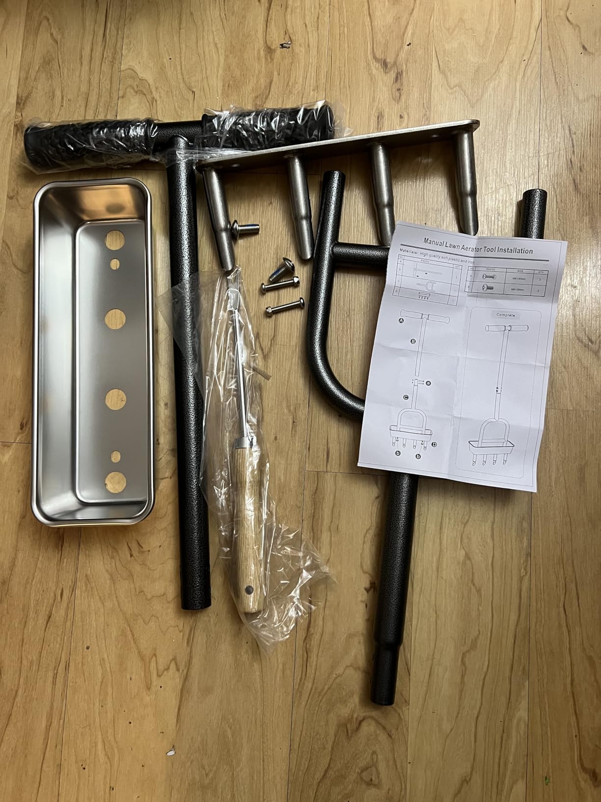 Lawn Coring Aerator Tool, 4 Core Stainless Steel Manual Aerator customer photo 1