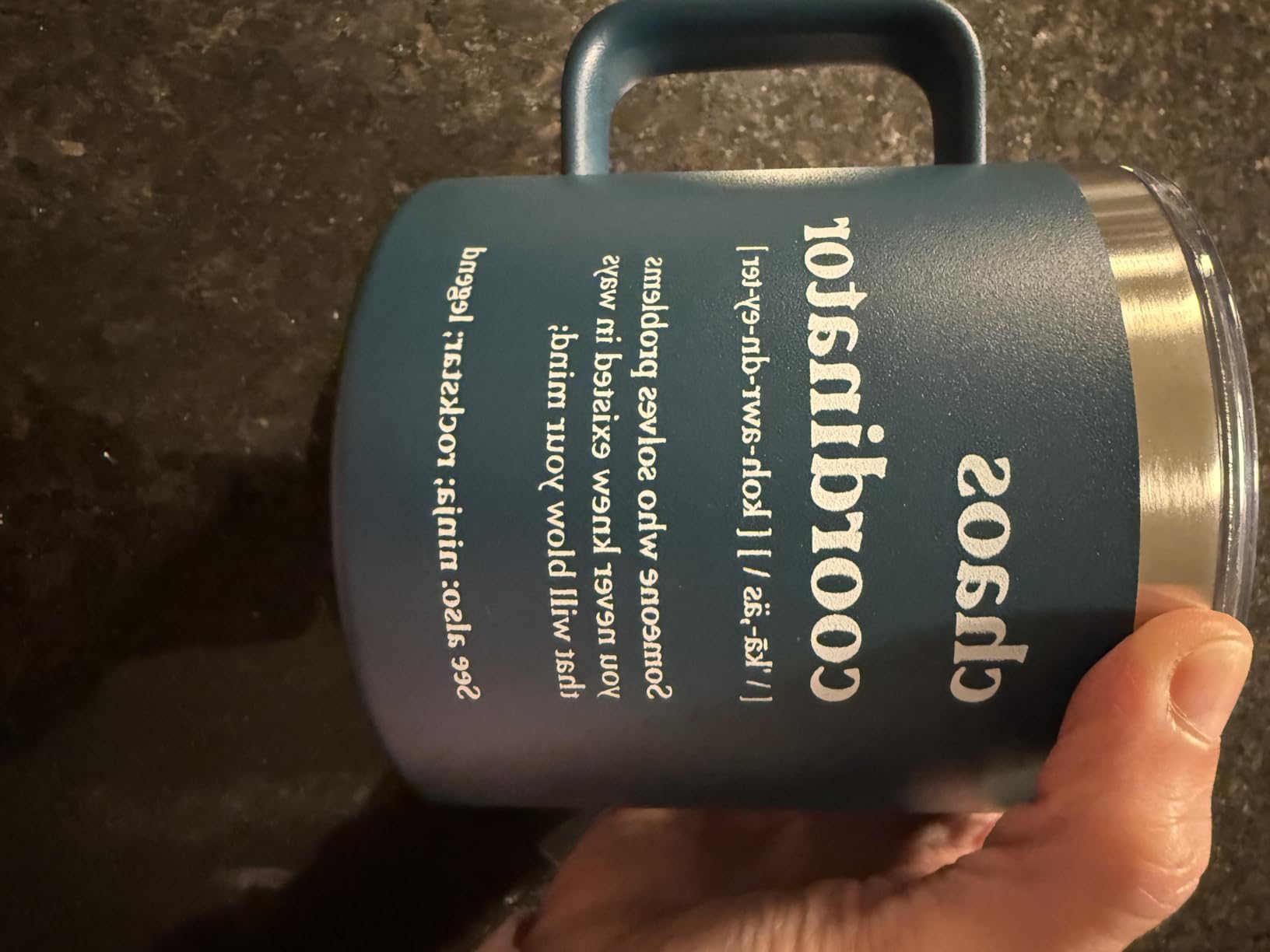 Chaos Coordinator Gifts for Men Tumbler Black 14oz - Thank You, Corporate, Boss Day, Office Gifts for Men Travel Mugs for Coworkers, Stainless Steel Chaos Coordinator Coffee Mug Cup Manager Present customer photo 2