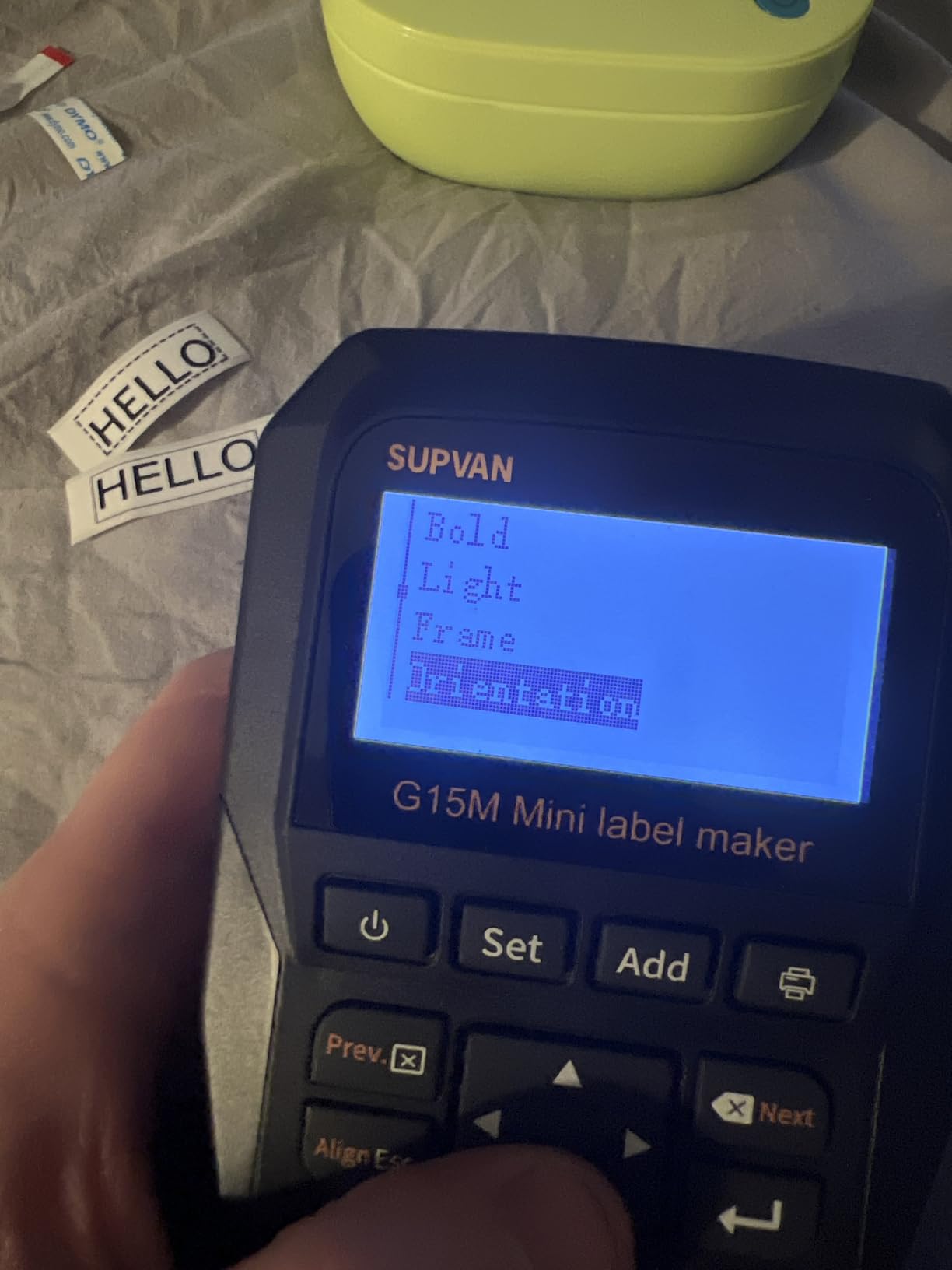 SUPVAN G15M Mini Portable Label Maker Machine with Heat Shrink Tube customer photo 2