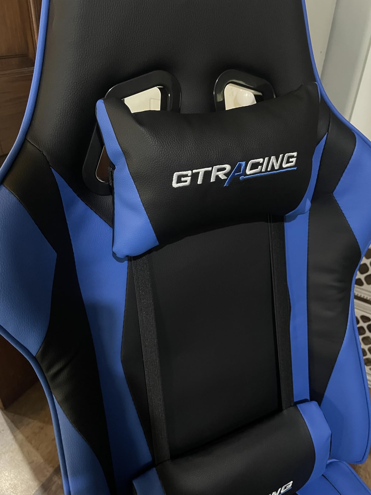 GTPLAYER Gaming Chair with Footrest, Ergonomic Computer Game Desk Chair, Reclining Gamer Chair Seat Height Adjustment, Swivel Rocker with Headrest and Lumbar (Gray) customer photo 1