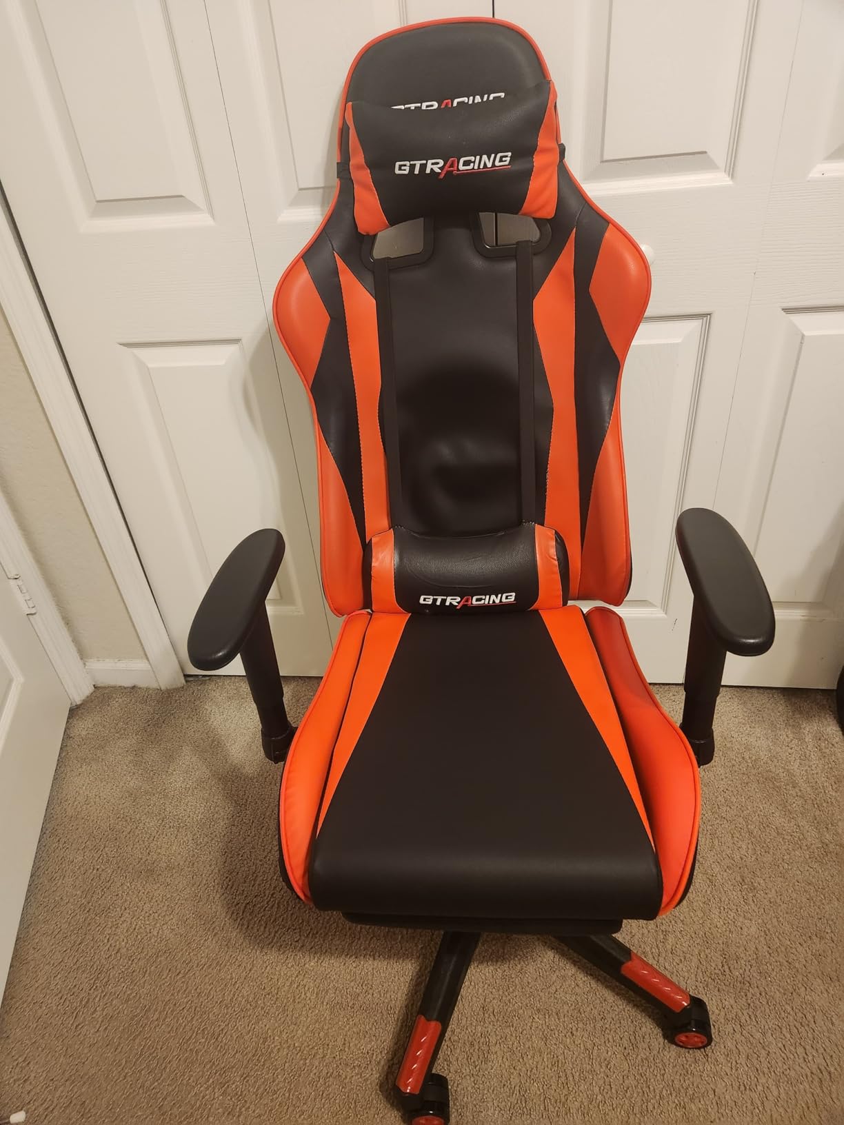 GTPLAYER Gaming Chair with Footrest, Ergonomic Computer Game Desk Chair, Reclining Gamer Chair Seat Height Adjustment, Swivel Rocker with Headrest and Lumbar (Gray) customer photo 2