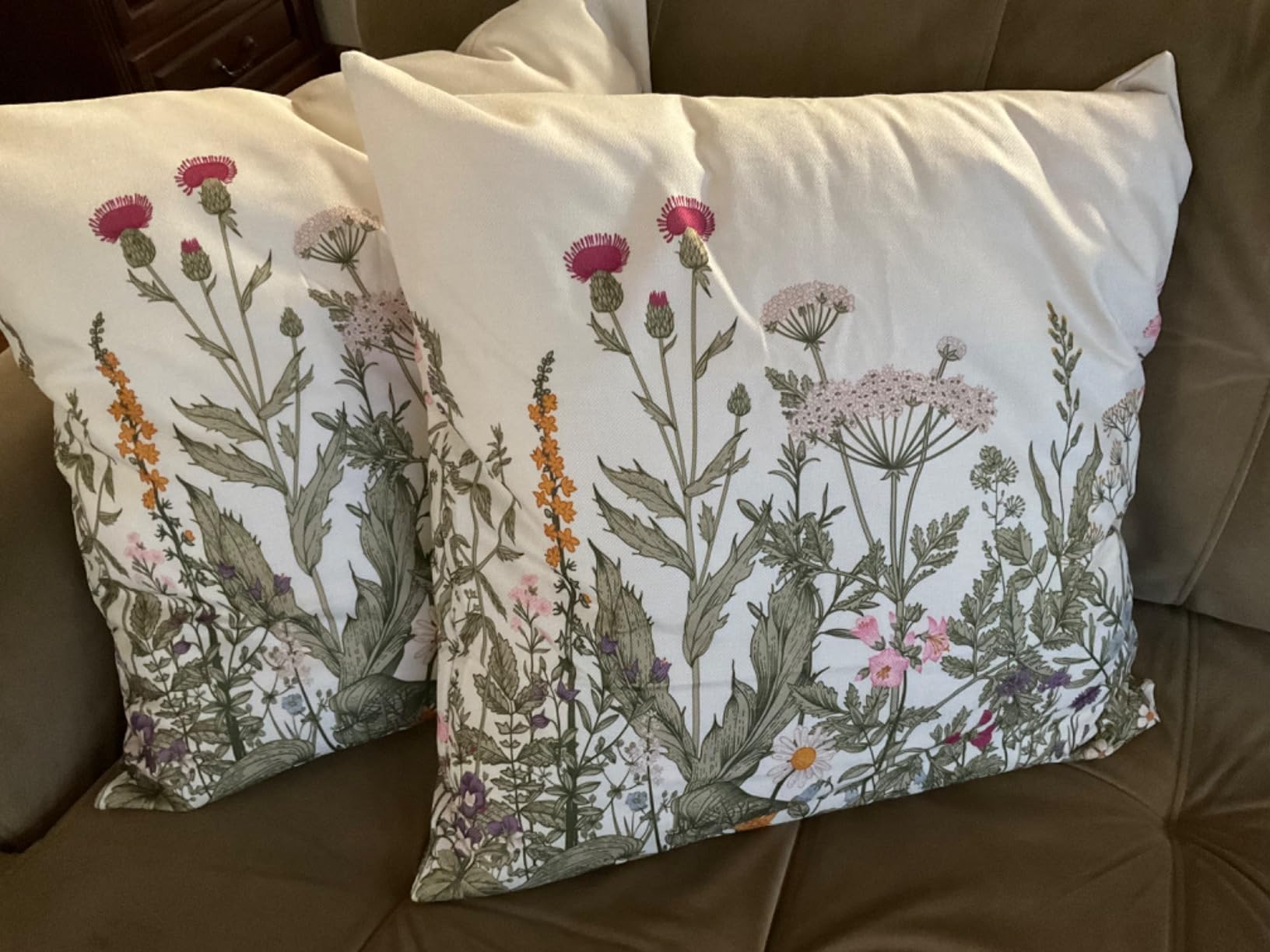 TKS MITLAN Birds of Paradise and Leaves Pillow Covers 18x18 Inch Decorative Throw Pillow Covers Cushion Case for Home Sofa Couch Decoration customer photo 1
