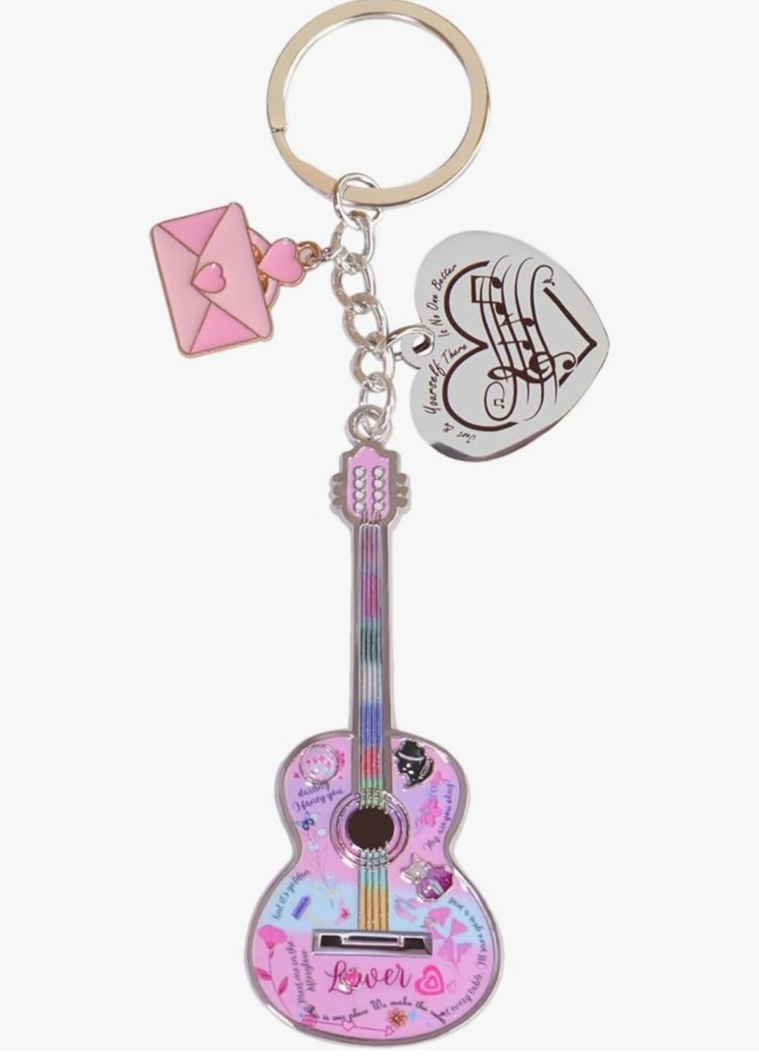 Birthday Gifts with Taylor Quotes Merch Pink Music Keychains Gift For Singer Fans Guitar Christmas Daughter Mom Women customer photo 2