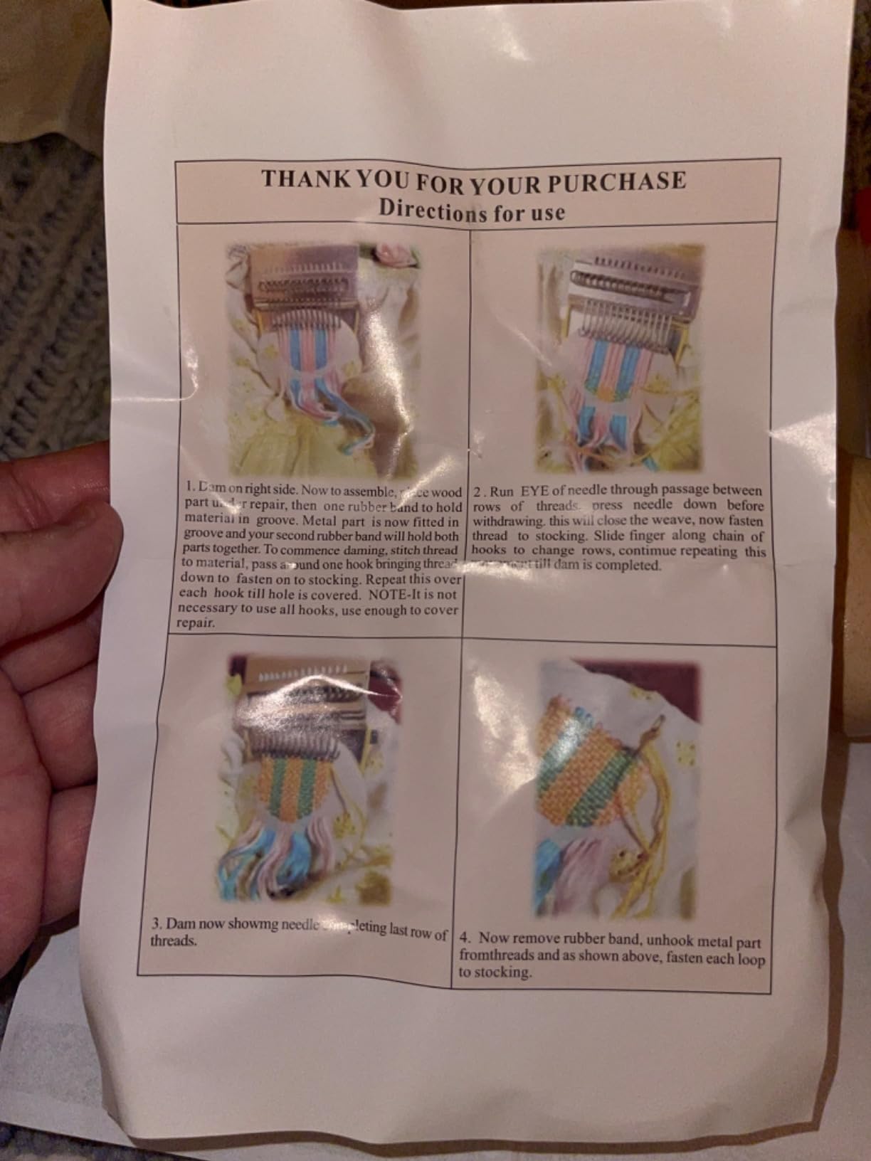 Funalya Complete Darning Loom Kit, Egg,14 Hook Darning Loom, 50 Threads, Guide customer photo 1