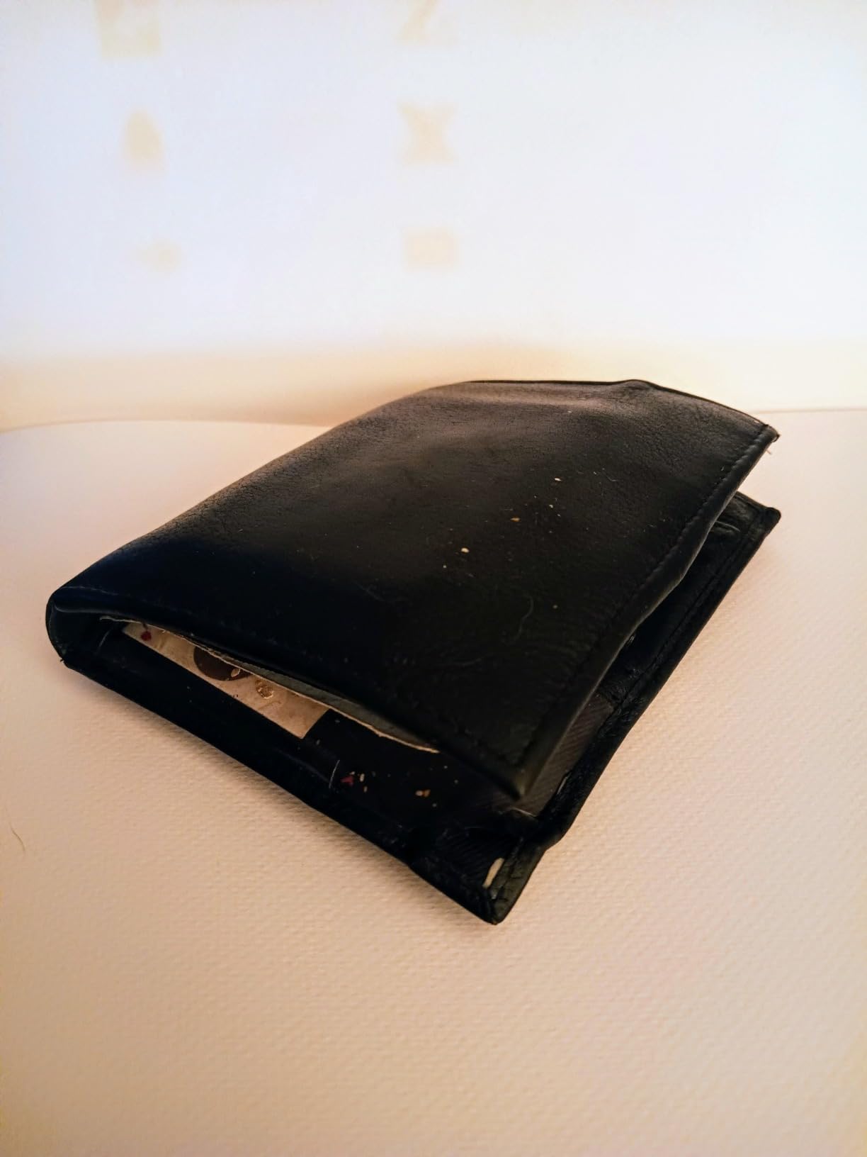 Antique Saddle RFID Genuine Leather Passport Wallet customer photo 2
