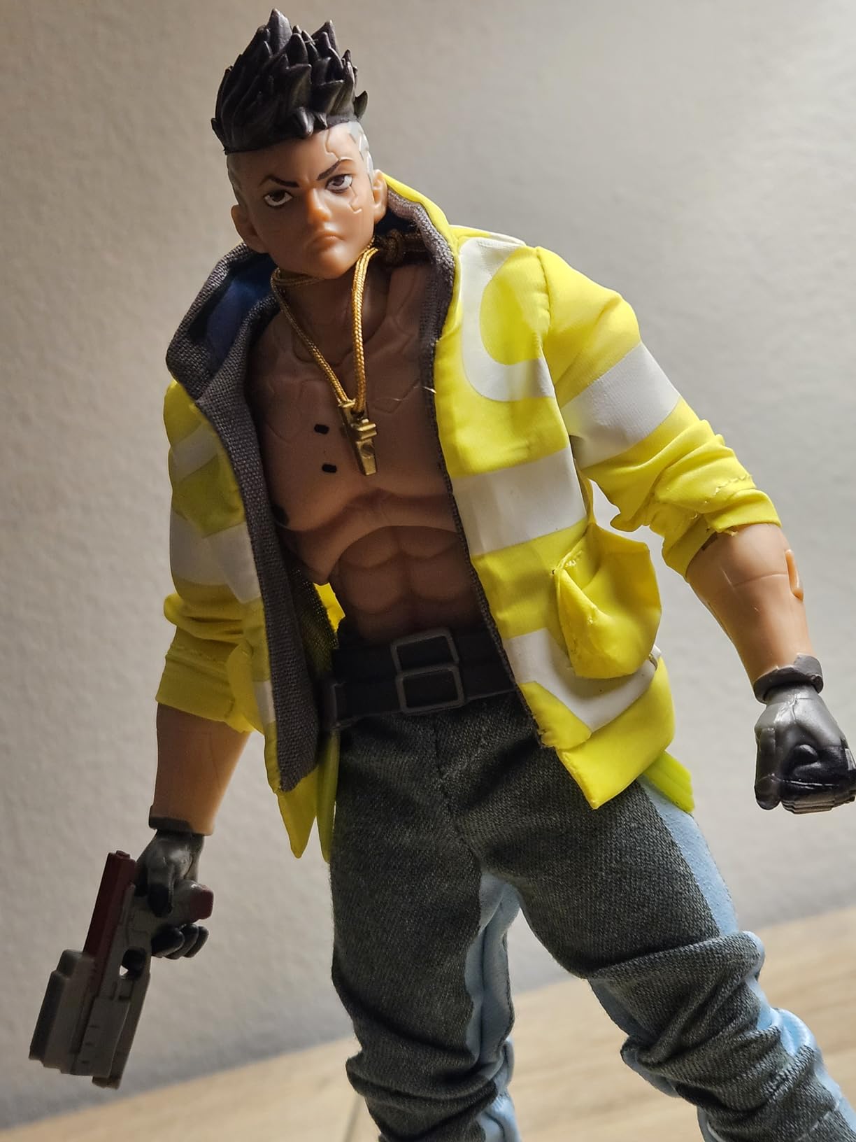 Jada Cyberpunk Edgerunners David Martinez - 1:12 Scale Action Figure - 6” Highly Articulated Collectible with Accessories - Ages 15+ - Soft Goods Jacket, Detailed Sculpt customer photo 2