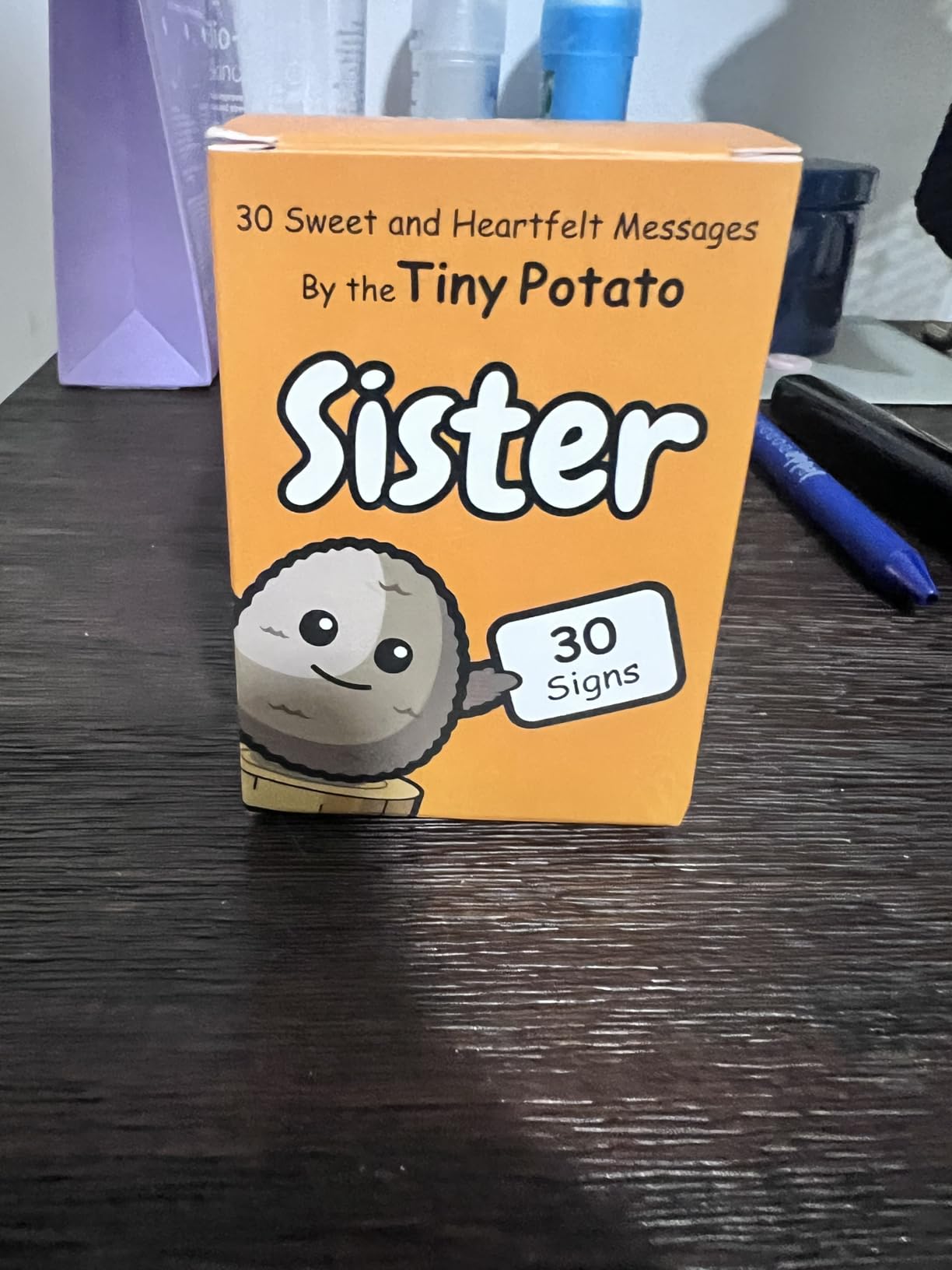 30 Sassy & Uplifting Messages for the Best Sister Ever from the Tiny Potato - Funny Sister Gifts for Birthday, Graduation, Emotional Support - Present for Sister from Brother, Little Sisters, Big Sis customer photo 1