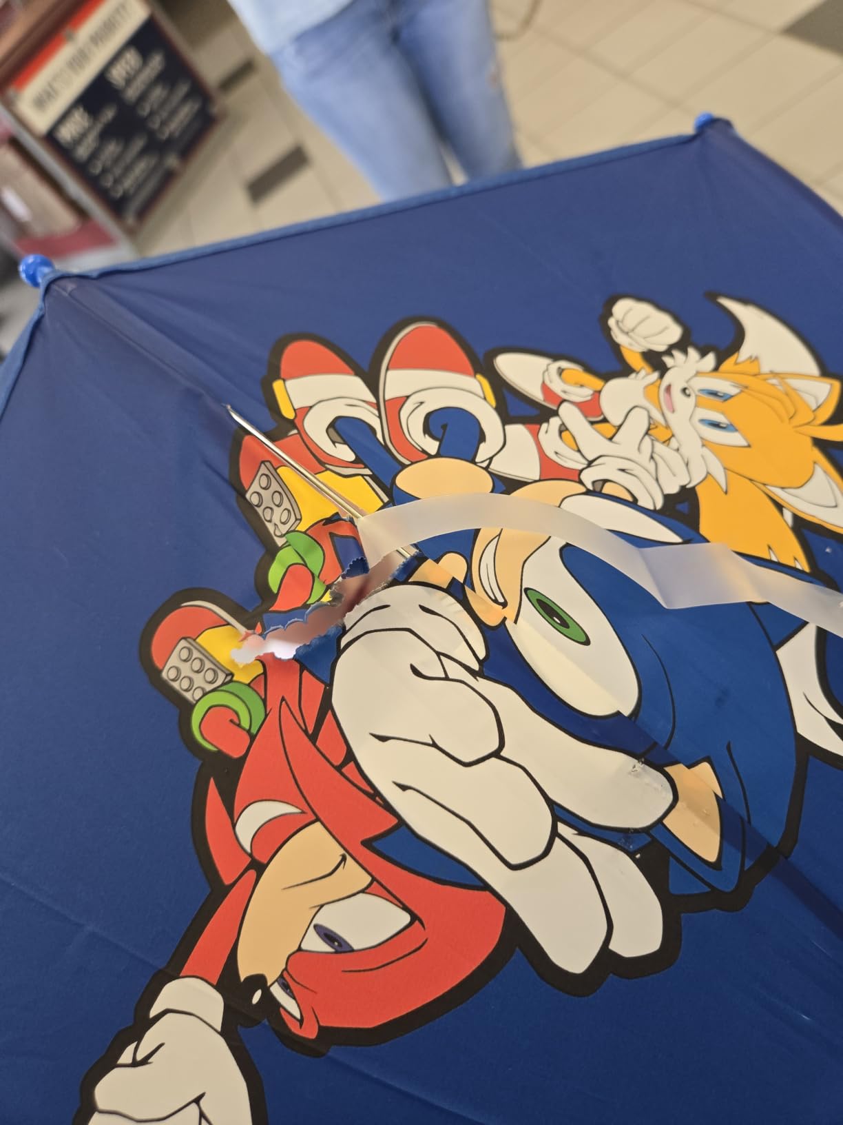 Sonic the Headgehog Small Umbrella with Clamshell Handle Blue customer photo 2