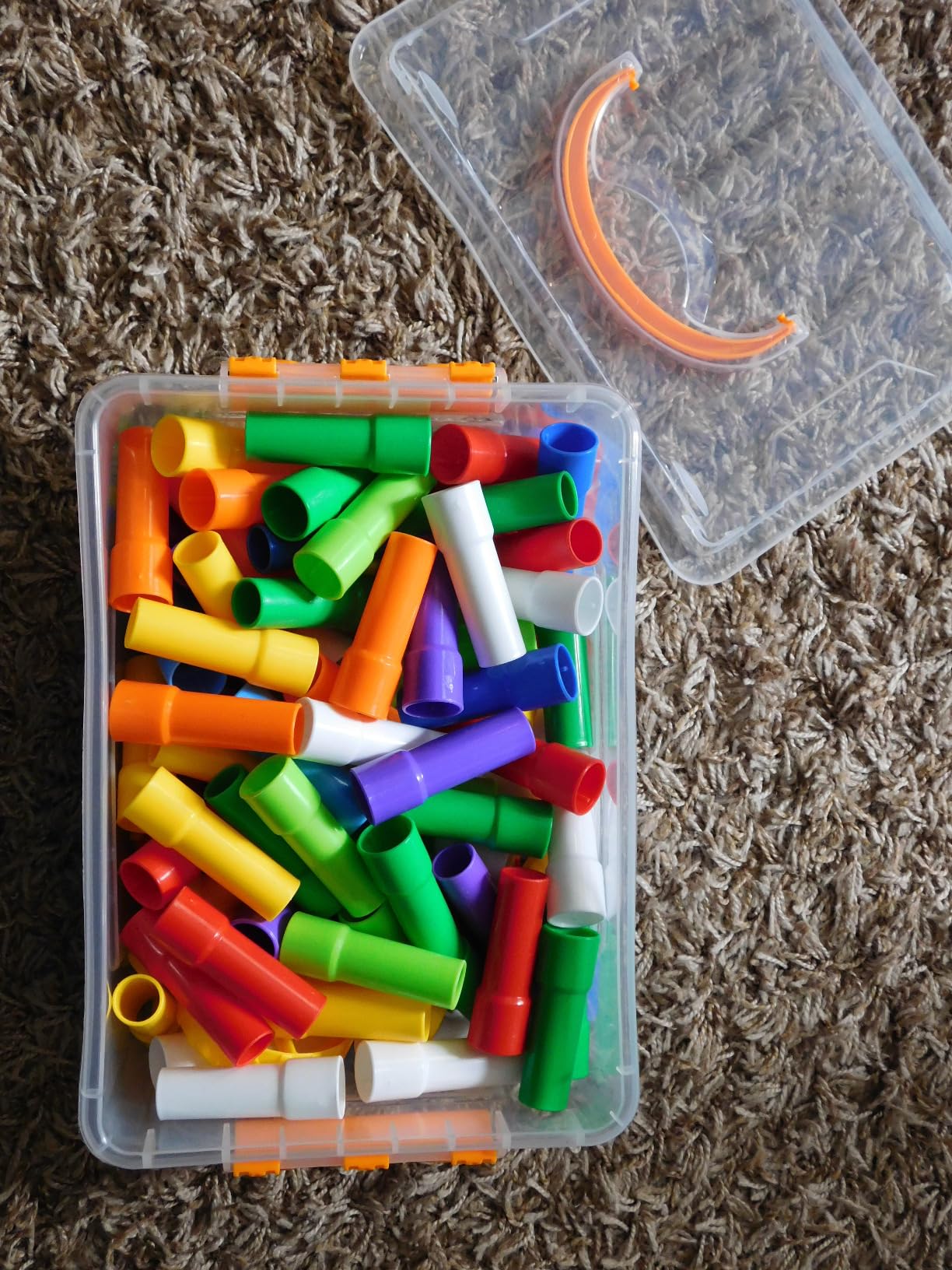 Ggiibro STEM Building Toy for Toddlers 200Pieces Tube Pipe Toy,Educational Preschool Game for 3+ Years,Learning Building Blocks Play with Storage Box Gift Kit,Montessori Toys for Boys & Girls customer photo 2