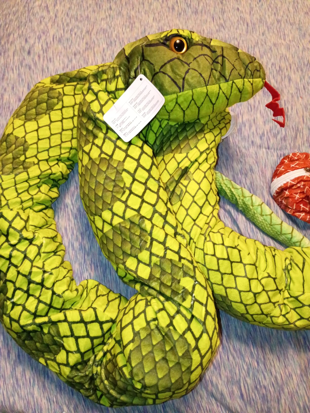 MaoGoLan King Cobra Stuffed Animal Realistic Snake Plush Toy for Kids | Giant Snake 98 inch Long customer photo 1