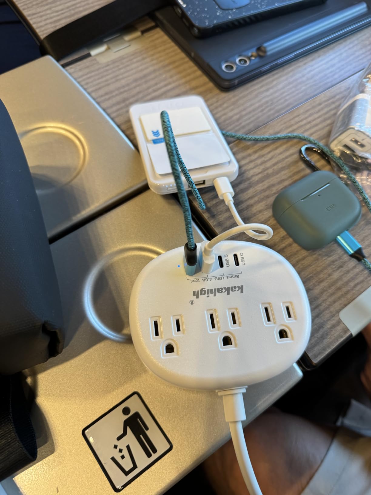 European Travel Plug Adapter, European Extension Cord 3FT | EU Outlet Adapter with 3 USA Outlets and 4 USB, Type C Plug Adapter for Most of Europe Iceland Spain Italy France Germany etc customer photo 2
