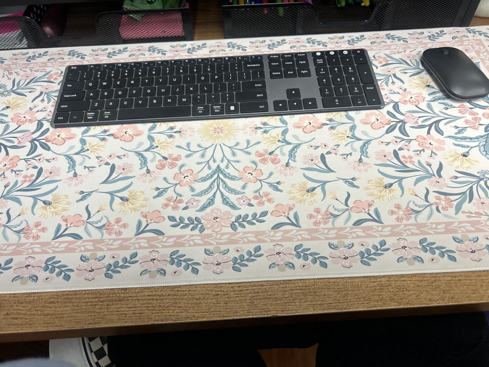 iCasso Desk Mat, Mouse Pad for Office Decor, 35.4x15.7in, Deep Green customer photo 2