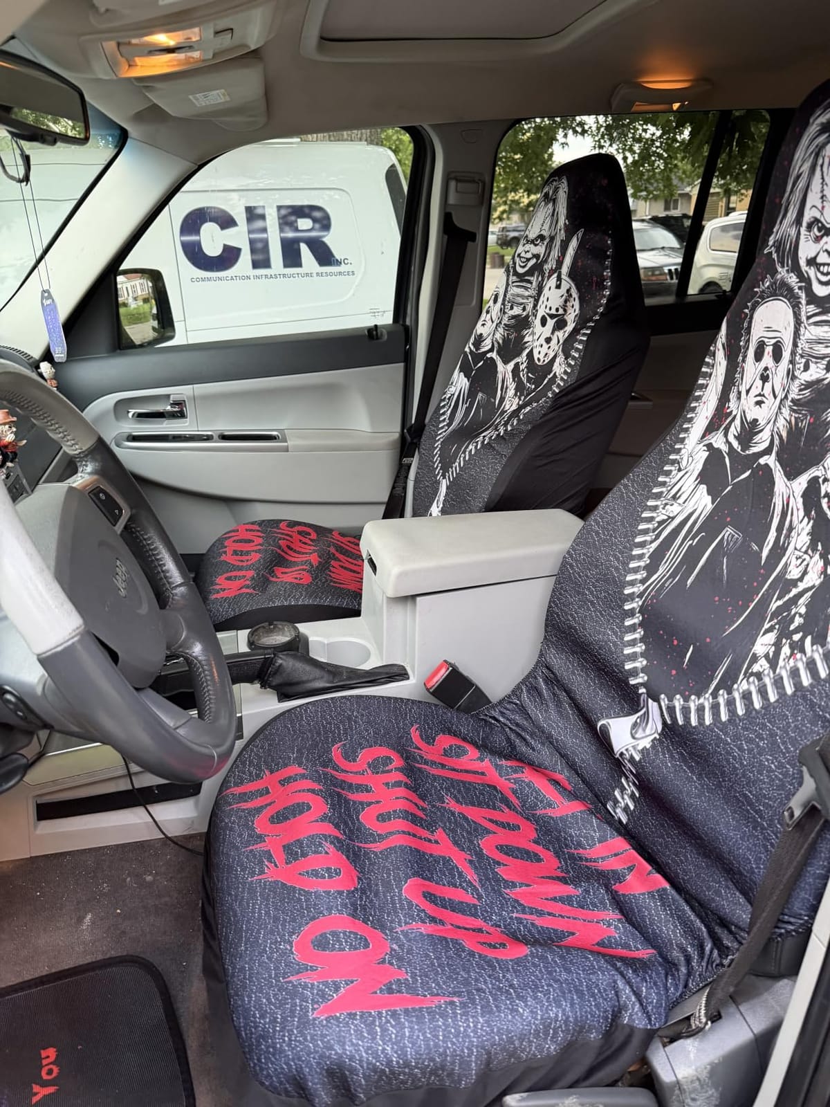 GENANY Honey Bee Car Seat Covers, 2-Piece Front Seat Set | 2-piece polyester front seat cover set, each 35 x 21 x 21 inches, with adjustable straps and hooks customer photo 2