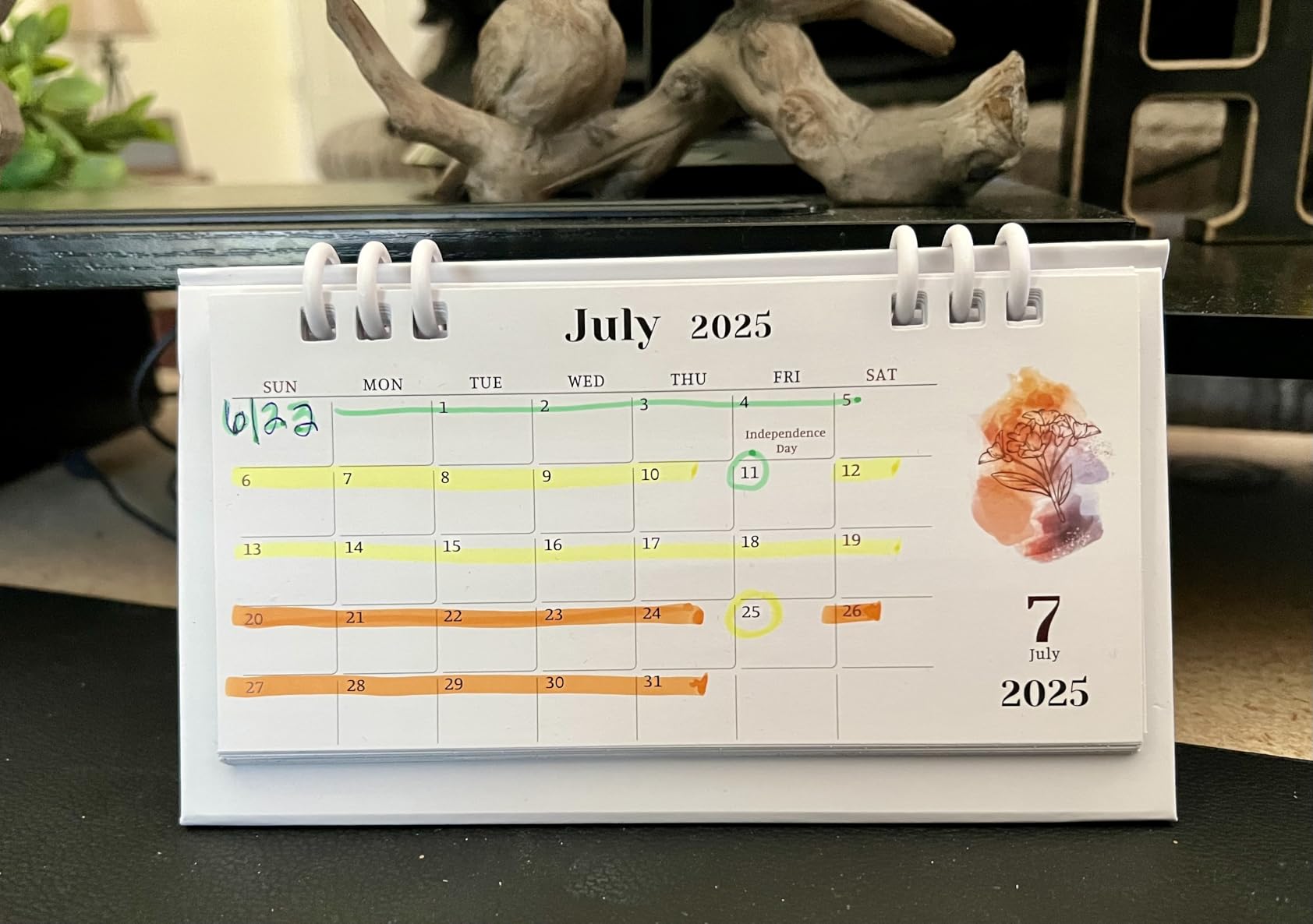 KONVINIT Moon Phase Desk Calendar 2026-2027, 20 Months 2026 Calendar customer photo 1