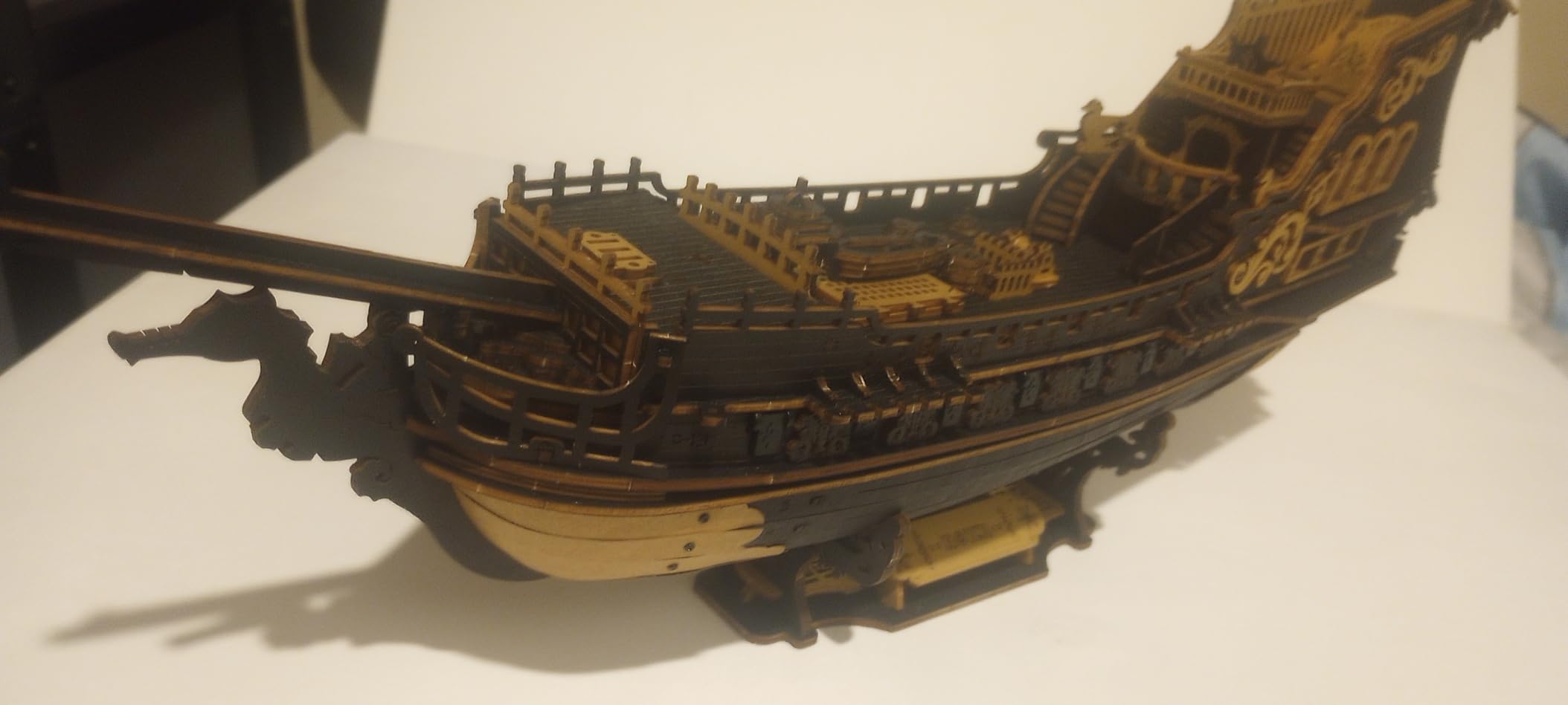 ROKR Seahorse Barque 3D Wooden Puzzle for Adult - Sailboat Model Kit, 603-Piece DIY Assembly, 1:100 Scale Sailboat MCB02 customer photo 1