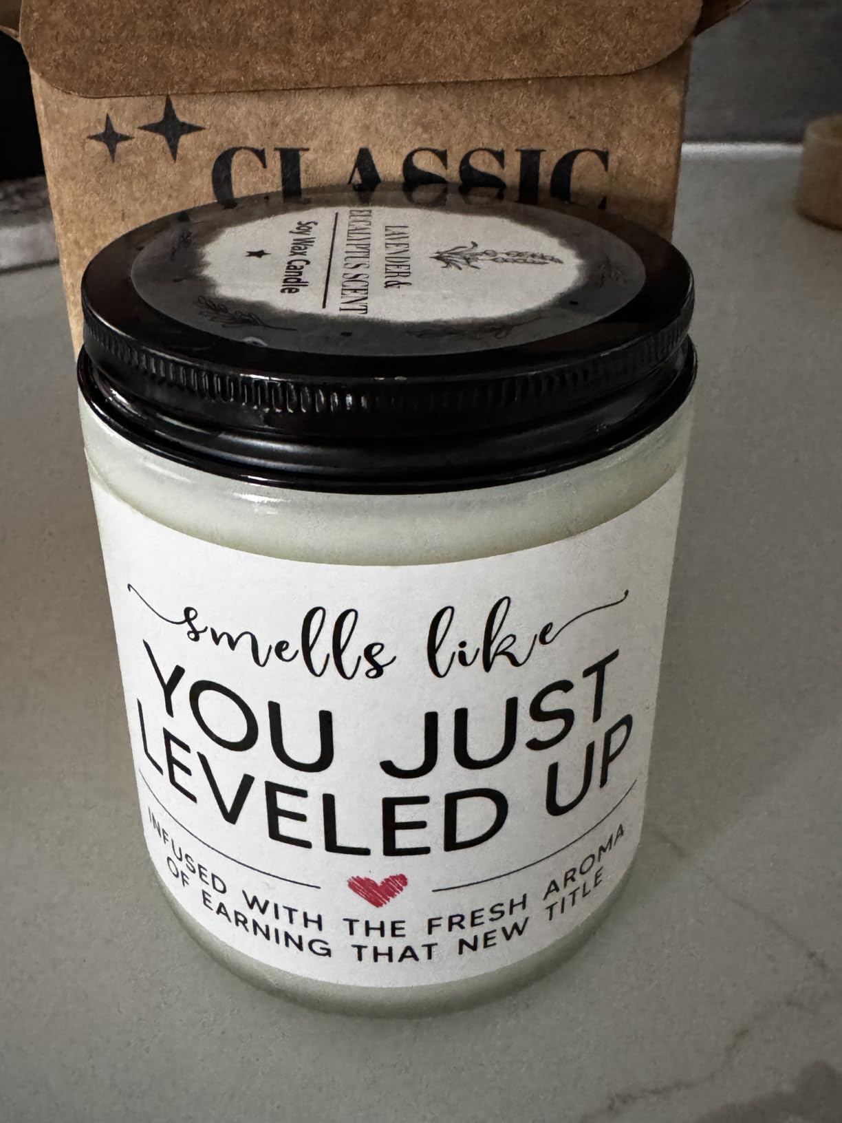 Promotion Gifts for Women at Work, New Job Gifts Candle, Lavender Scent | Congratulations Gifts for Women, Funny Congrats Gift for Coworker, Friend, Boss, Work Celebration Gift, Up to 50Hr Burn Time customer photo 1