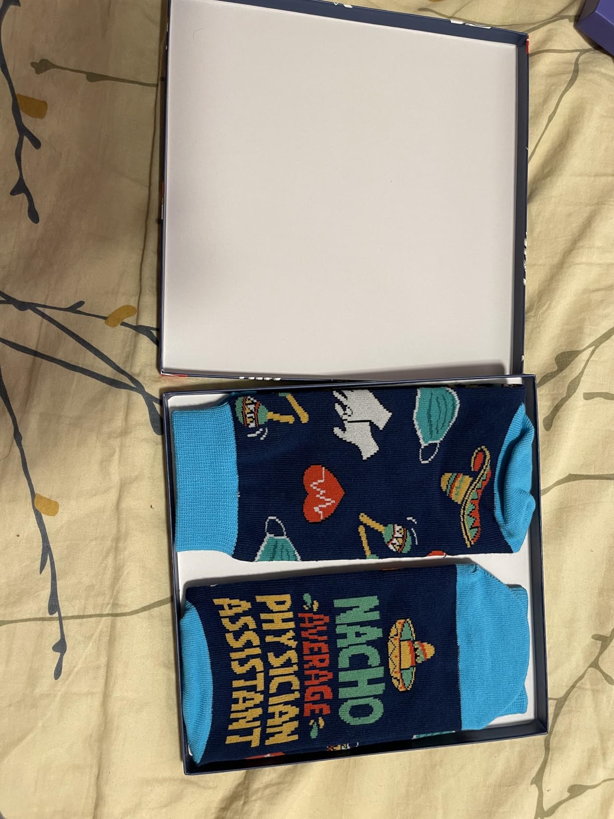 HAPPYPOP Nurse Gifts for Men Women - Nacho Average Doctor CNA EMT RN VET TECH Dentists Socks customer photo 1