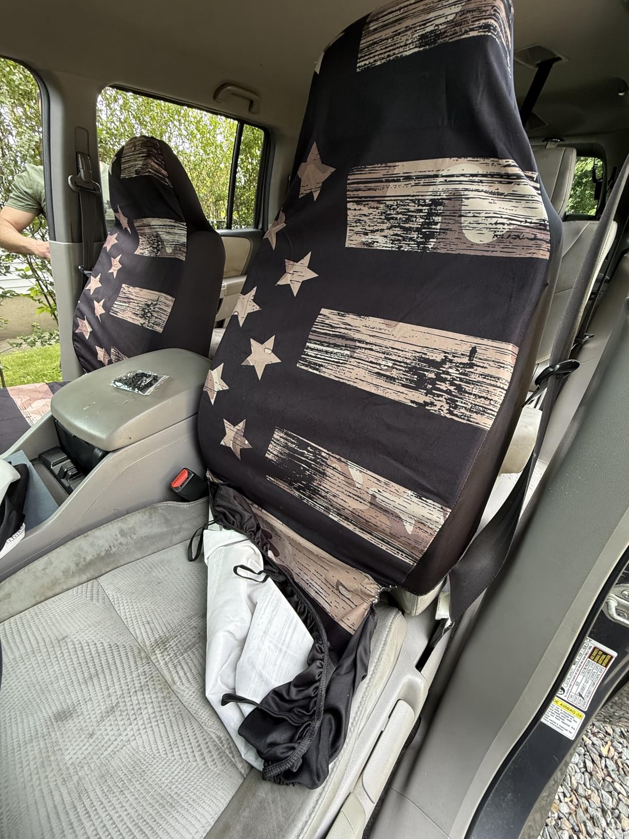 5 Pcs Premium Flamingo Car Seat Cover, Breathable & Washable Car Seat Covers Full Sets, Fashionable Printed Seat Covers for Cars Interior, Universal Fit for Most Cars, Sedan, Truck, SUV customer photo 2