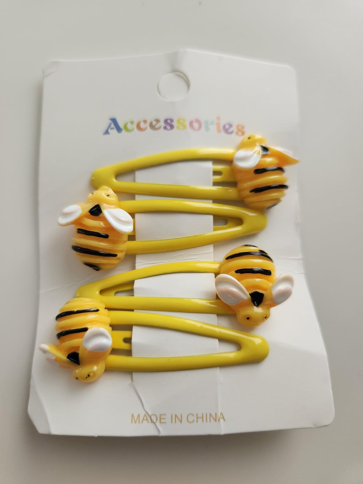 IKOLA 4PCS Snap Hair Clips with Bees Design, 2.4 Inch Hair Clips for Girls, Water Drop Metal Snap Hairpin Barrettes Spring Hair Accessories for Toddler Gilrs Teens Women customer photo 2