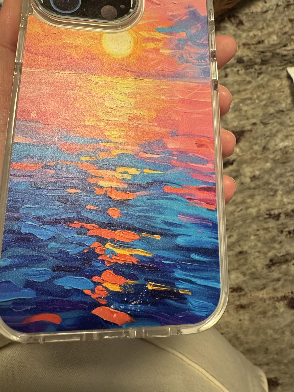 CARLOCA for iPhone 16 Pro Compatible with MagSafe White Clear Case, Watercolor Two Koi Fish Swimming customer photo 2
