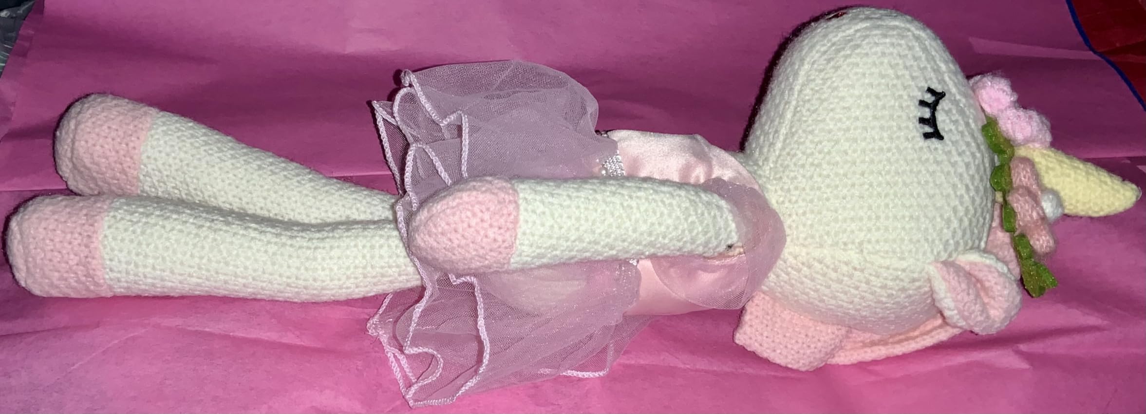 Golray Flower Girl Proposal Gifts Set, Will You Be My Flower Girl Gift with 16in Knitted Unicorn/ 15oz Cup/Floral Sunglasses/Hair Accessory/Jewelry Set Wedding Bride Gift Box Unicorn Toys for Girls customer photo 1