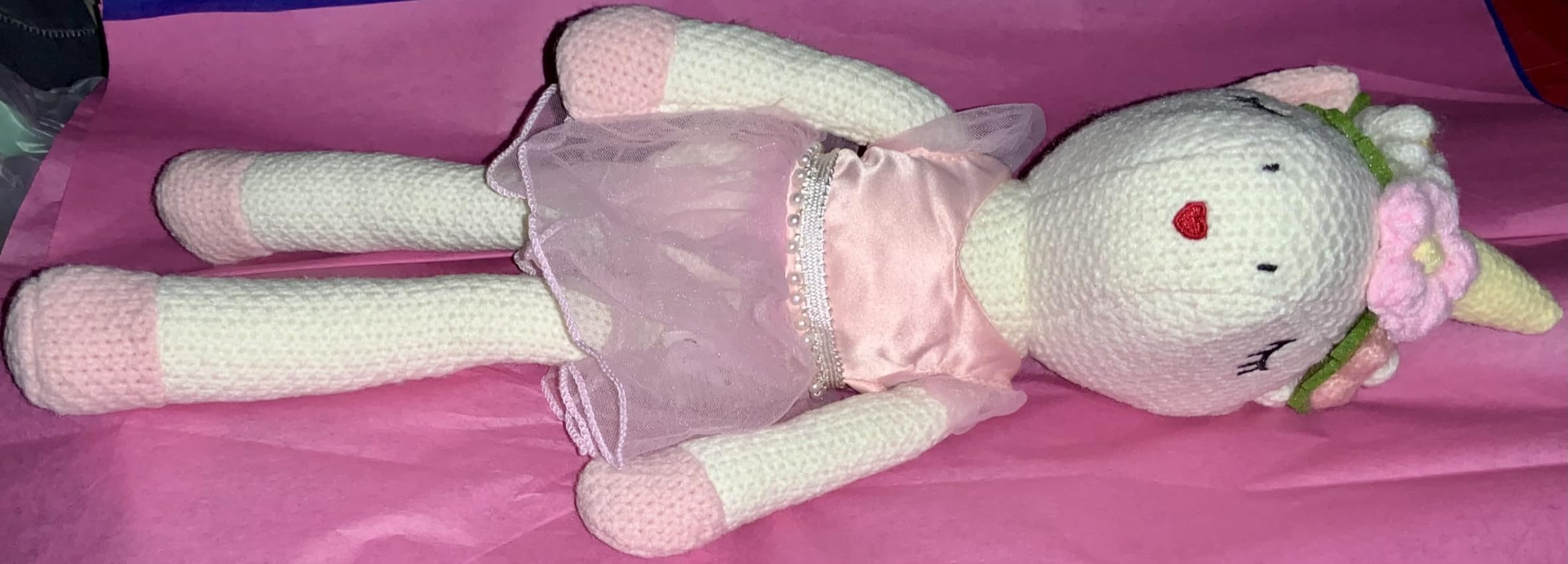 Golray Flower Girl Proposal Gifts Set, Will You Be My Flower Girl Gift with 16in Knitted Unicorn/ 15oz Cup/Floral Sunglasses/Hair Accessory/Jewelry Set Wedding Bride Gift Box Unicorn Toys for Girls customer photo 2