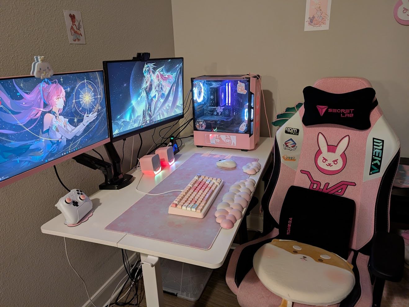 Gaming Mouse Pad, Large Swarm of Bats Mouse Pads for Desk, Non-Slip Rubber Base Mousepad, Keyboard Mouse Mat Desk Pad with Stitched Edges, 31.5x11.8 inch customer photo 1