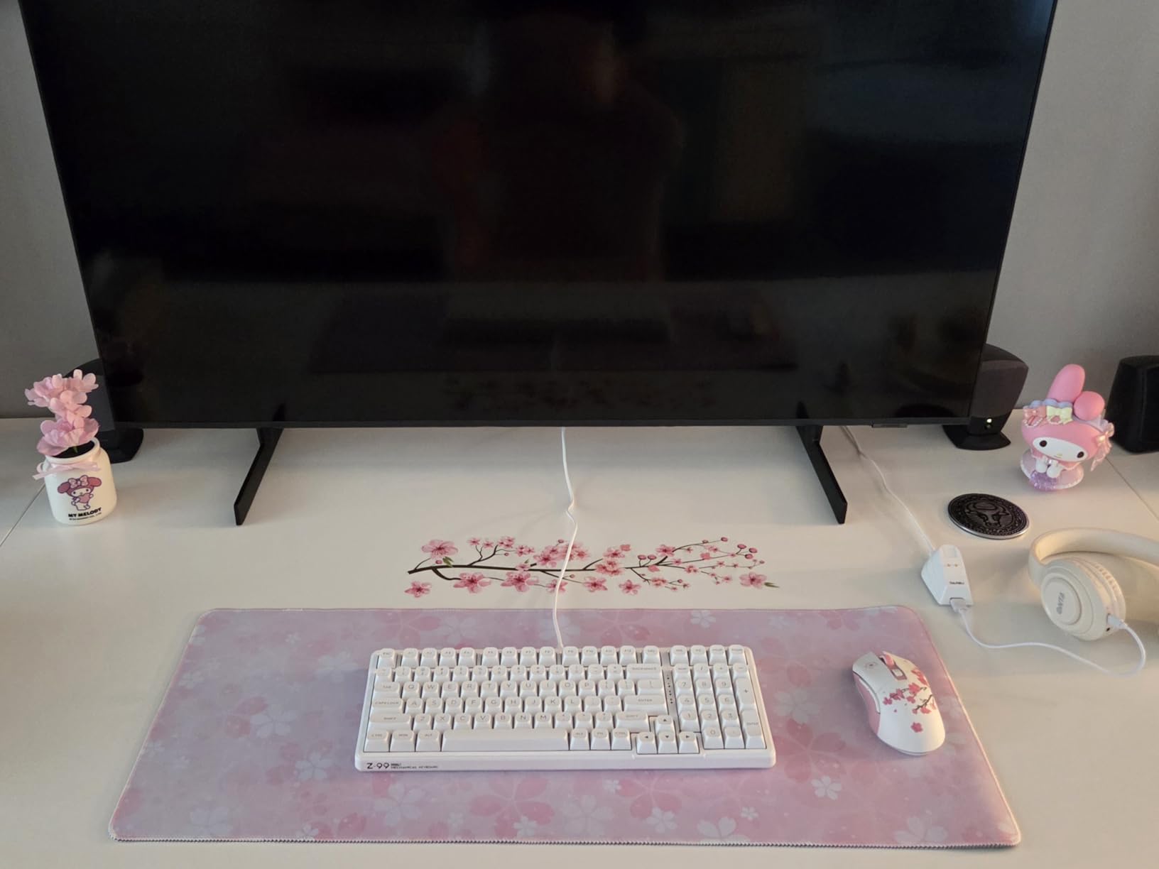 Gaming Mouse Pad, Large Swarm of Bats Mouse Pads for Desk, Non-Slip Rubber Base Mousepad, Keyboard Mouse Mat Desk Pad with Stitched Edges, 31.5x11.8 inch customer photo 2