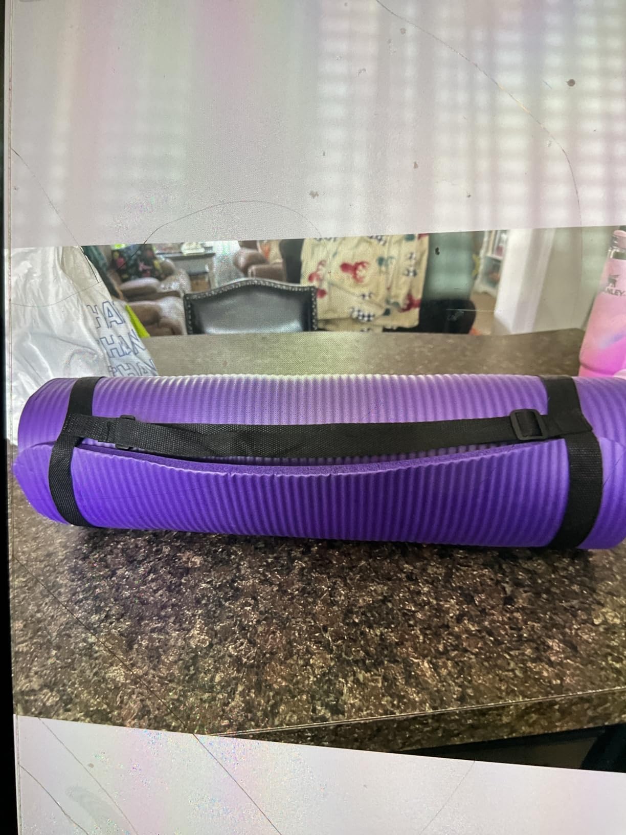 Fitvids 1/2-inch Thick High Density Exercise Yoga Mat with Carrying Strap customer photo 2