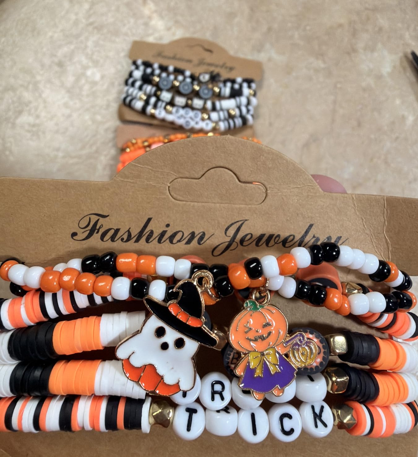 24Pcs Beaded Friendship Bracelets for Women Bulk Handmade Stackable Clay Beads Bracelets Halloween Thanksgiving Christmas Jewelry for Women customer photo 1