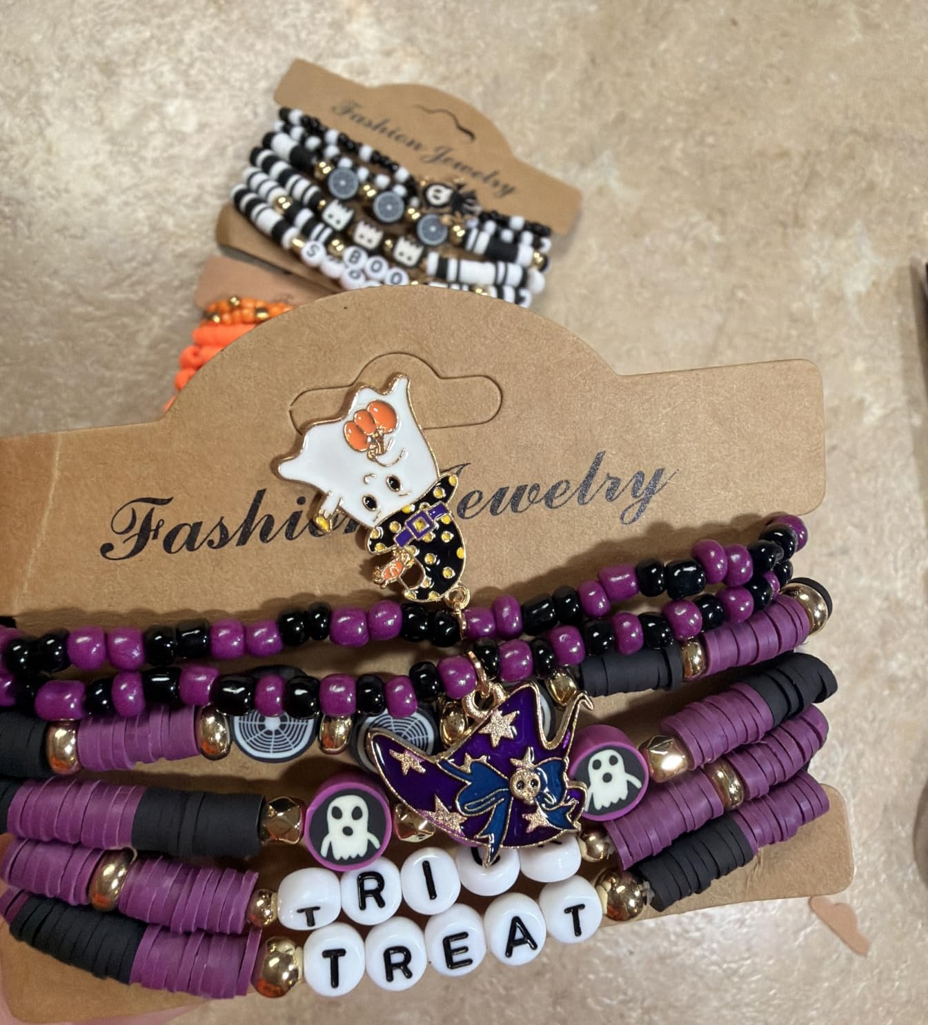 24Pcs Beaded Friendship Bracelets for Women Bulk Handmade Stackable Clay Beads Bracelets Halloween Thanksgiving Christmas Jewelry for Women customer photo 2