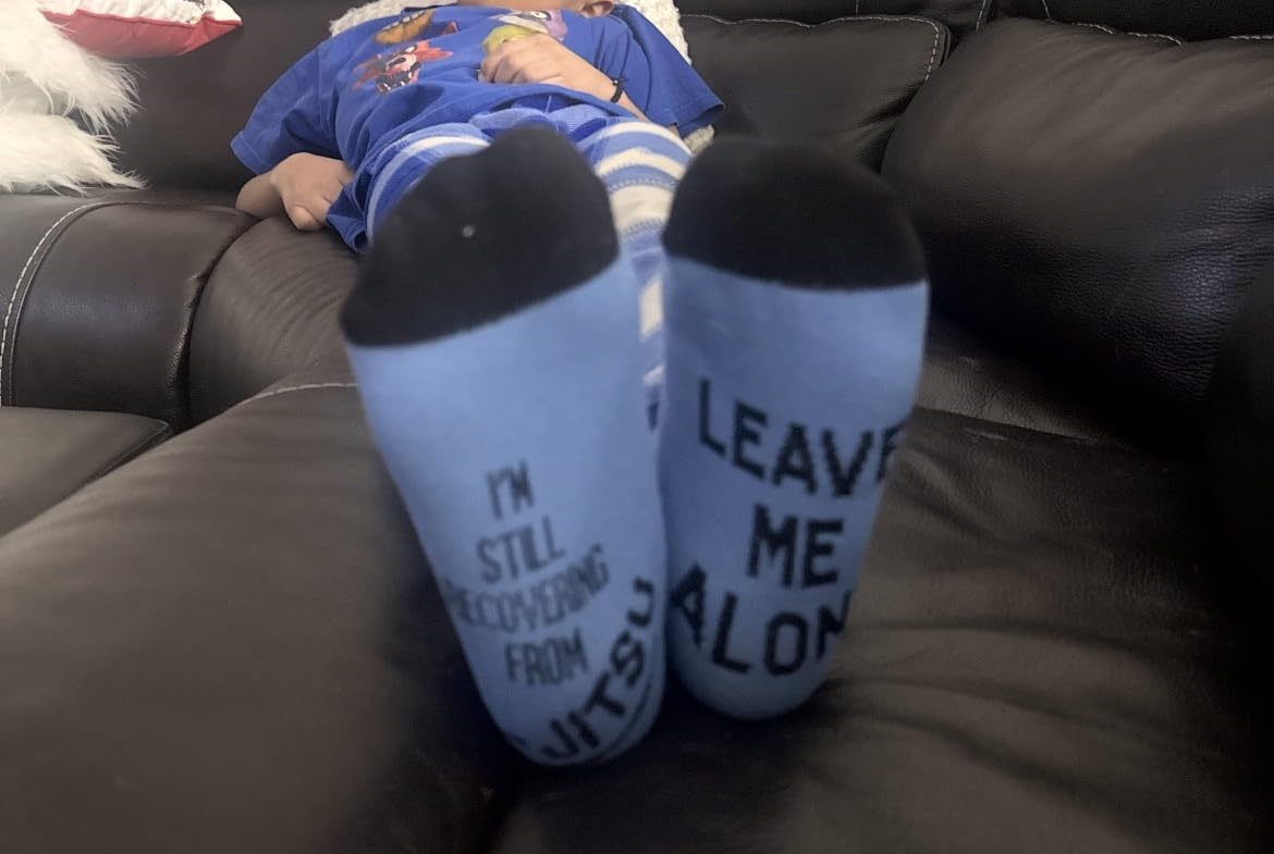 Jiu Jitsu Gifts for Men - 4 Piece Set with BJJ Socks Bracelet Keychain Stickers - Great Gift for Jiu Jitsu Enthusiasts Martial Artists Grapplers customer photo 2