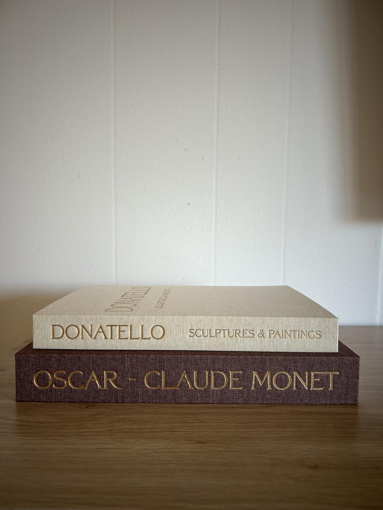 Decorative Books for Home Decor - Set of 2 Faux Books for Decoration with Secure Magnet Closure for Photo Storage and as a Keepsake Box, Coffee Table or Bookshelf Decor (Brown - Beige) customer photo 1