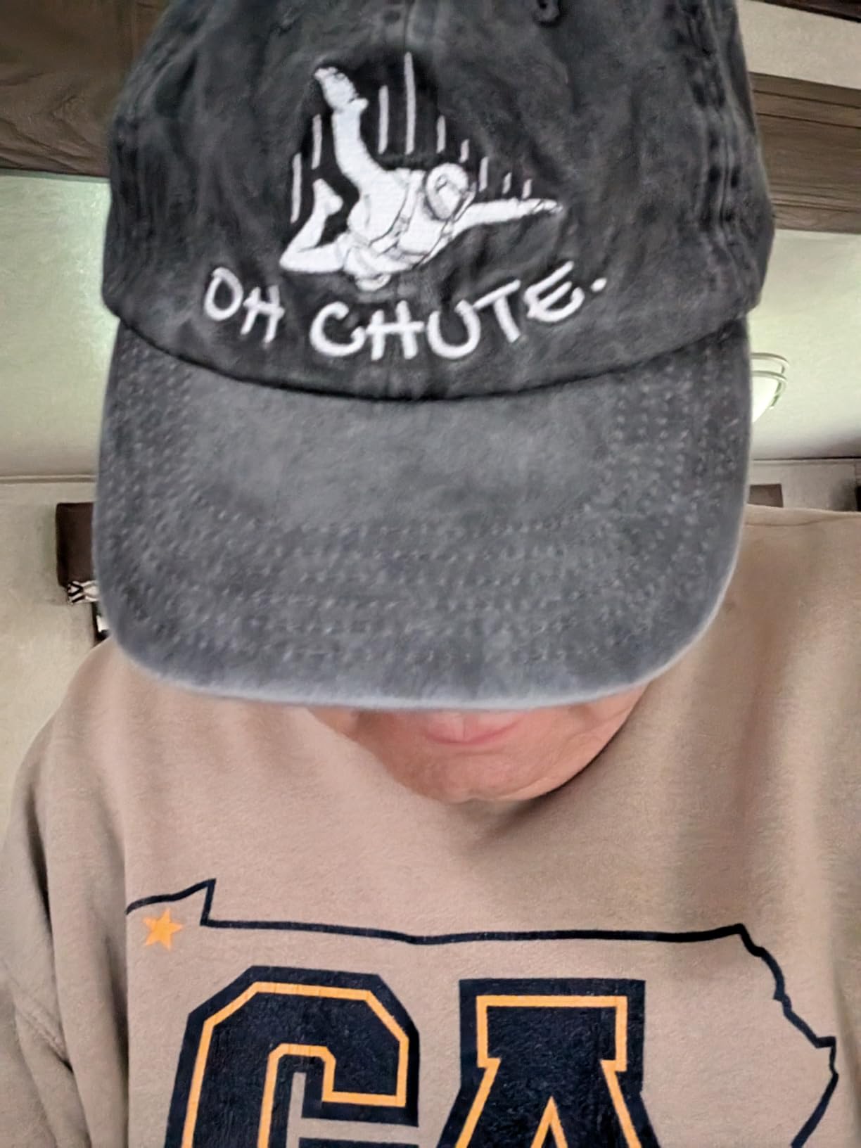 Skydiving Gifts for Men & Women, Adjustable Vintage Baseball Cap Washed Cotton Embroidered Hat Grey customer photo 1