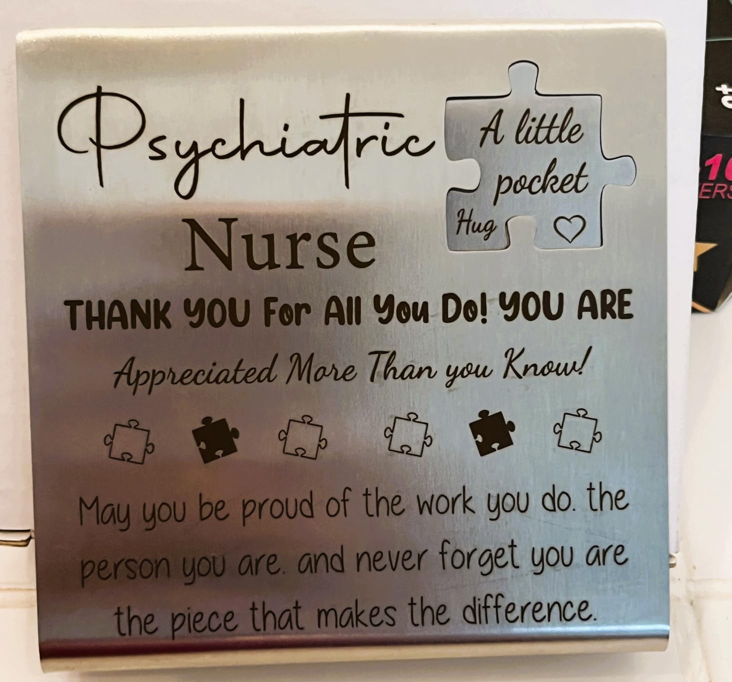 Difference Maker Inspirational Plaque, Motivational Gift for Case Manager, Thank You Gift for Case Manager, Stainless Steel Plaque with Inspirational Quotes,WLK86 customer photo 2