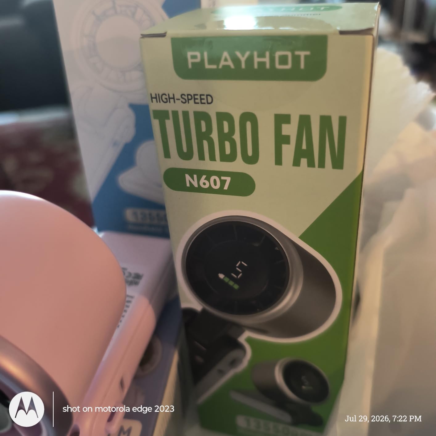 PlayHot Portable Handheld Turbo Fan, Travel Essentials, Gifts for Women/Men | 5-Speed, Up to 12H, 10m/s Airflow, USB-C Rechargeable, LED Display, 3-in-1 Foldable Personal Fan for Cruise, Beach, Vacation customer photo 1