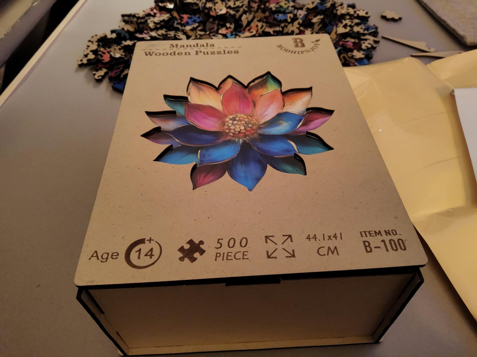 Wooden Puzzles for Adults 500 Pieces, Stained Glass Tree of Life Puzzle customer photo 2