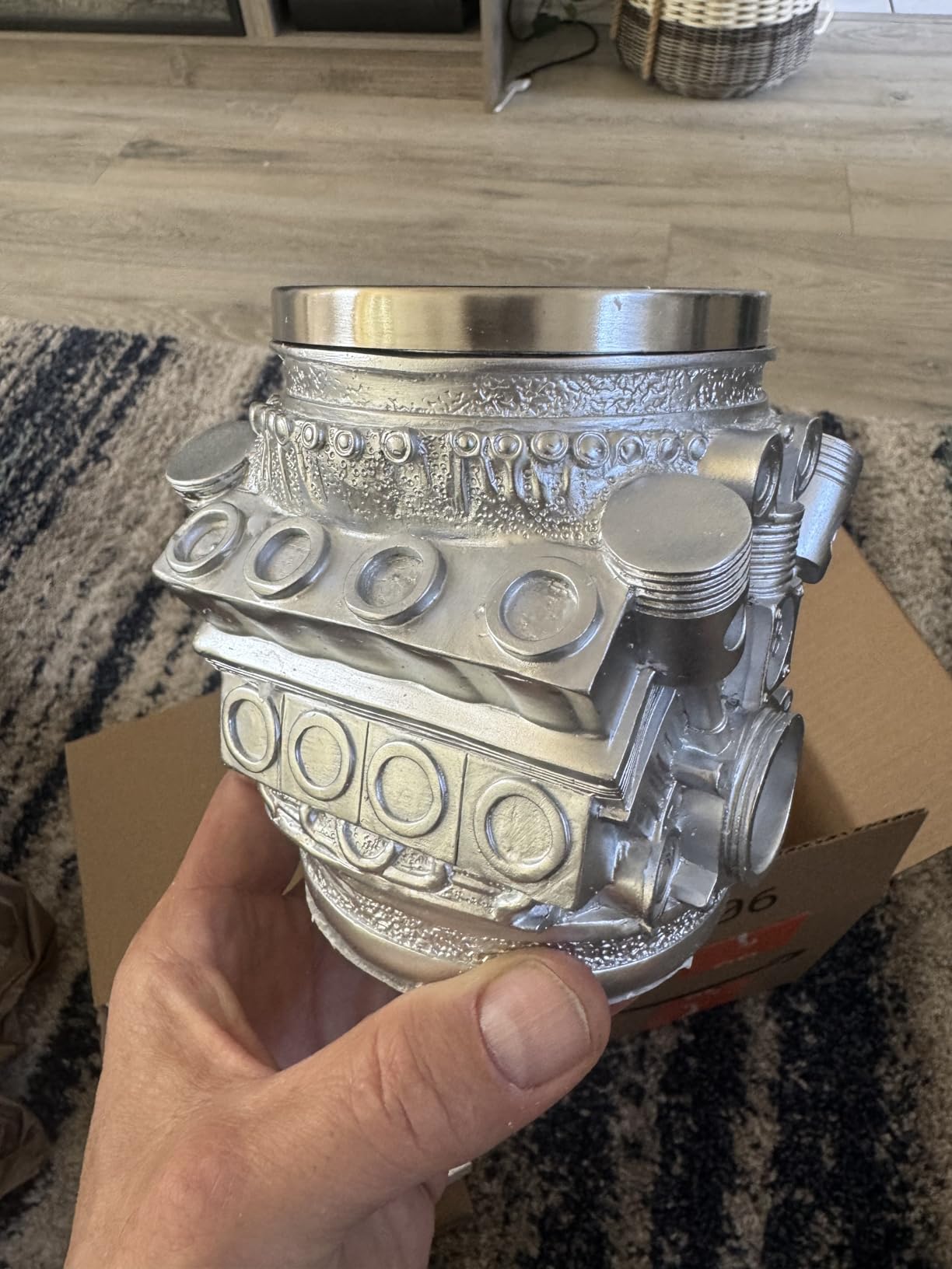 V8 Engine Coffee Mug, Car Coffee Mug Personalized with Handle | Home Decor Gifts for Car Guy Lovers, Mechanics, Birthday, Christmas, Father's Day customer photo 1