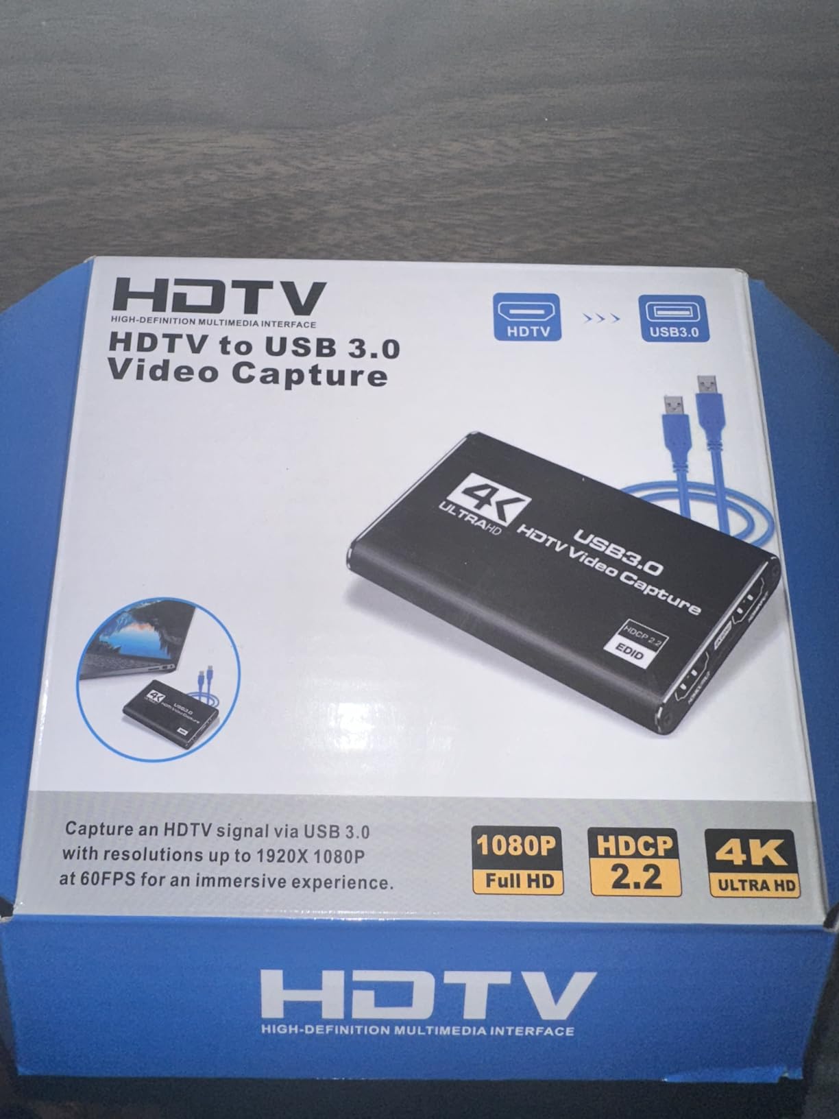 Newhope USB 3.0 HDMI Capture Card, 1080P 60FPS Capture with 4K Pass-Through customer photo 1