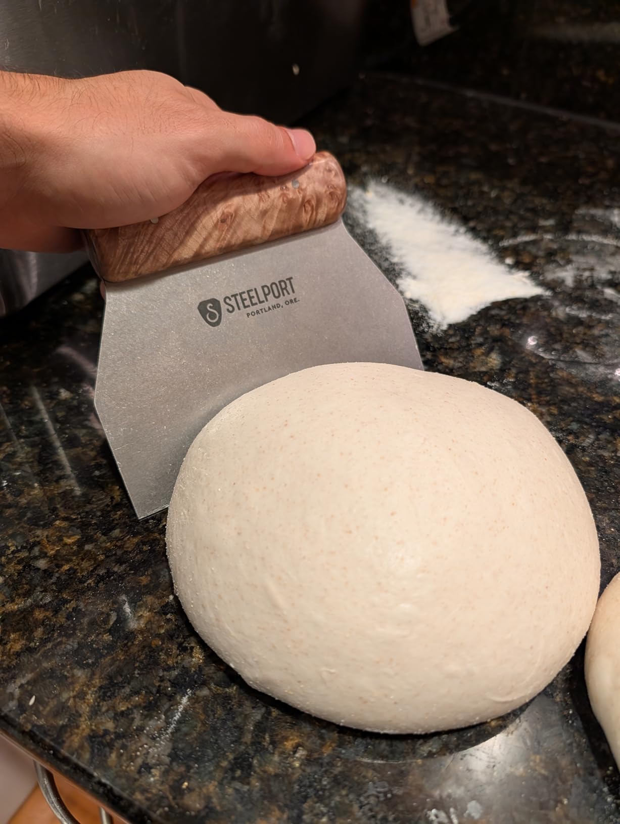 STEELPORT Bench Scraper | Dual Edge Stainless Steel Dough Cutter, USA Made customer photo 2