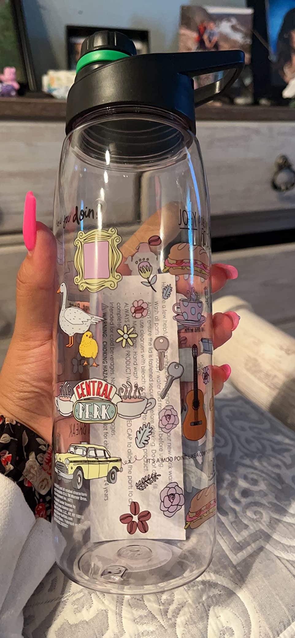 Silver Buffalo Rainbow Brite Sparkle, Water Bottle, 28oz customer photo 2