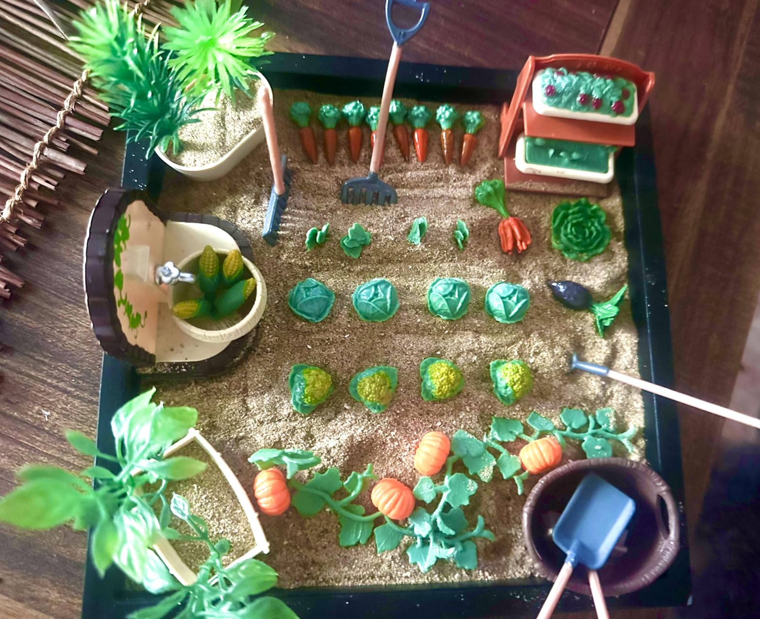 Zen Garden for Desk, Mini Veggie Zen Sand Garden Fidget Stress Relief Toys customer photo 1
