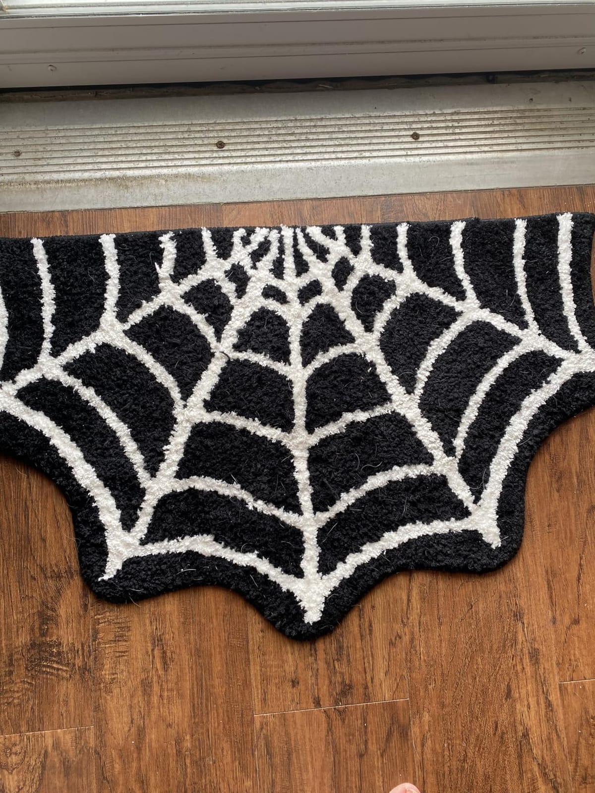 Spider Web Bath Mat, Gothic Halloween Rug, 31