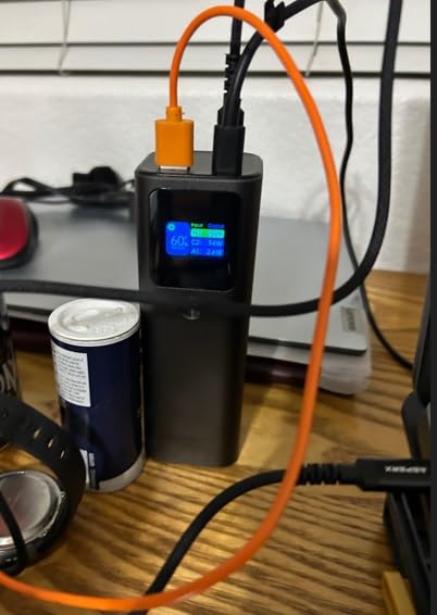 AsperX Laptop Power Bank, 165W 20,000mAh Retractable Cable Aluminum Unibody, TSA-Approved customer photo 1