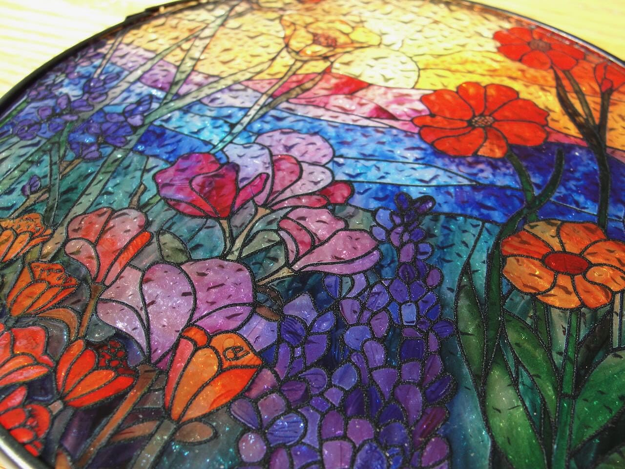 Mushroom Forest Sun Catcher Stained Glass Window Hanging Mushroom Lover Gifts for Women Wall Decor Handmade Sun Catcher Decoration for Home Garden Housewarming Gifts customer photo 2